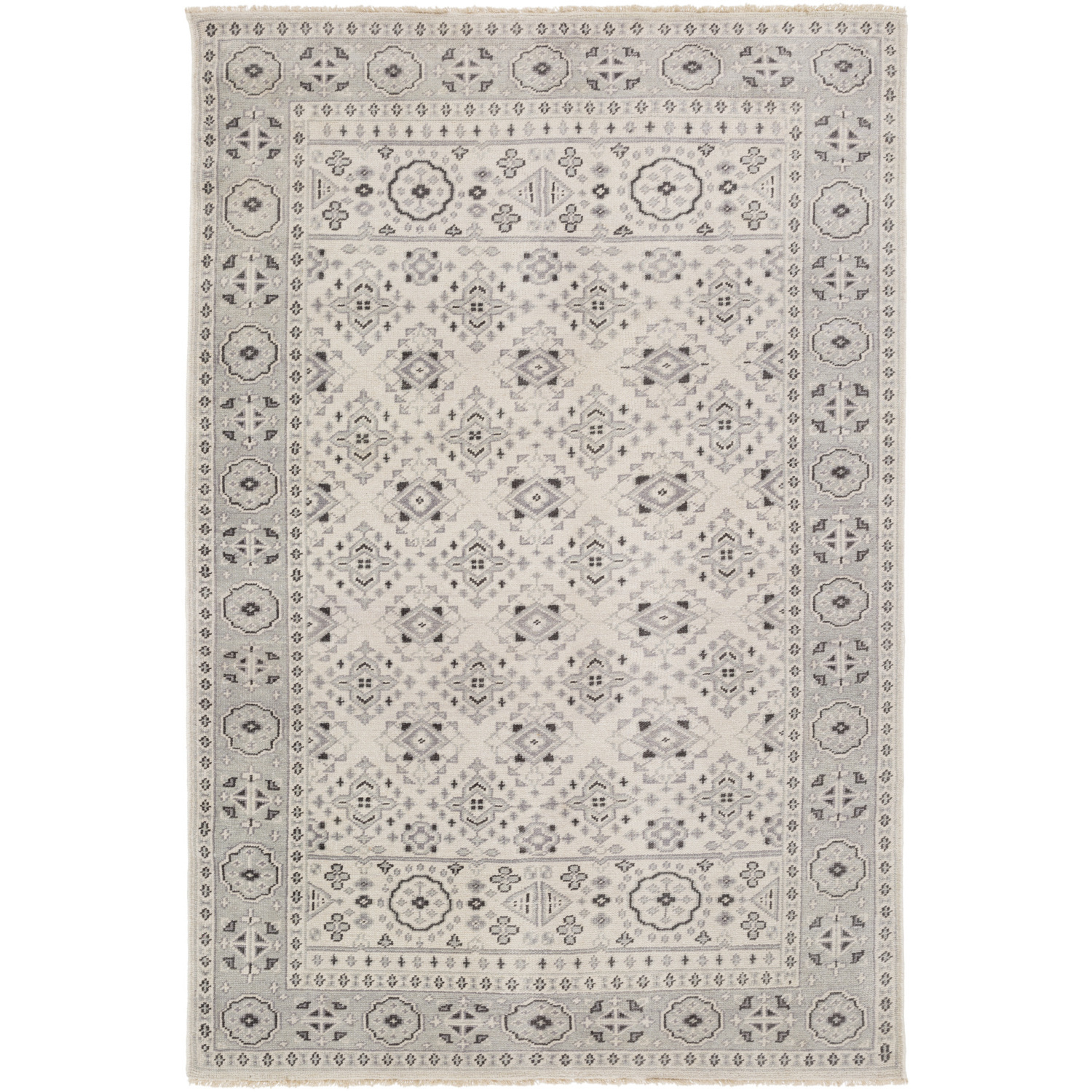 Cappadocia 36 X 24 inch Medium Gray / Taupe / Denim Handmade Rug
