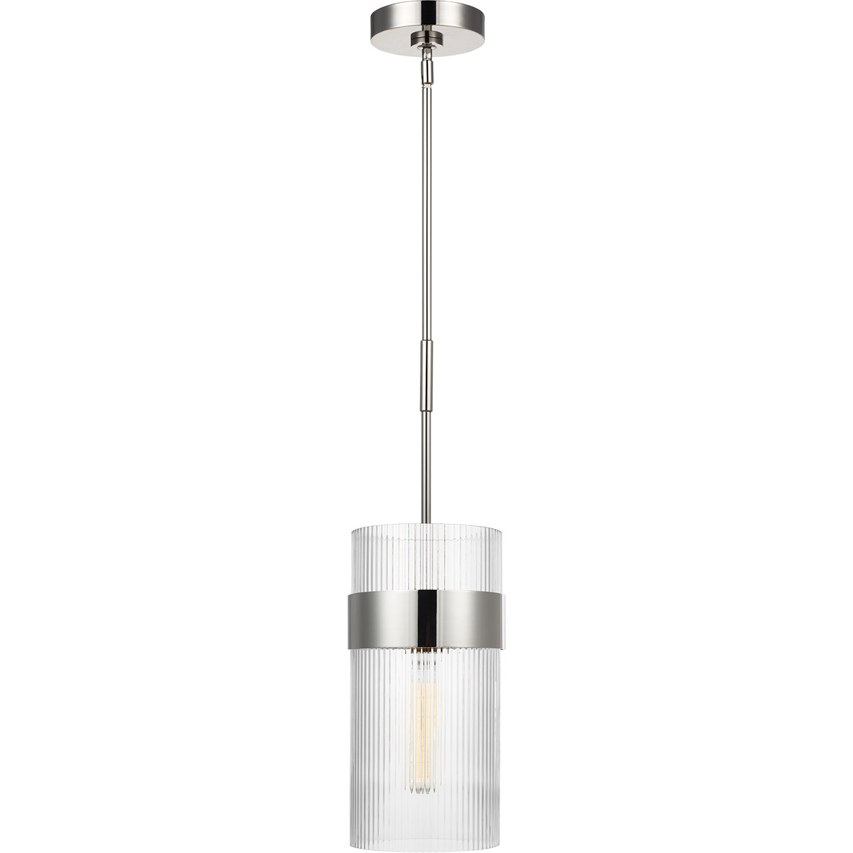 C&M by Chapman & Myers Geneva 1 Light 7 inch Polished Nickel Pendant Ceiling Light
