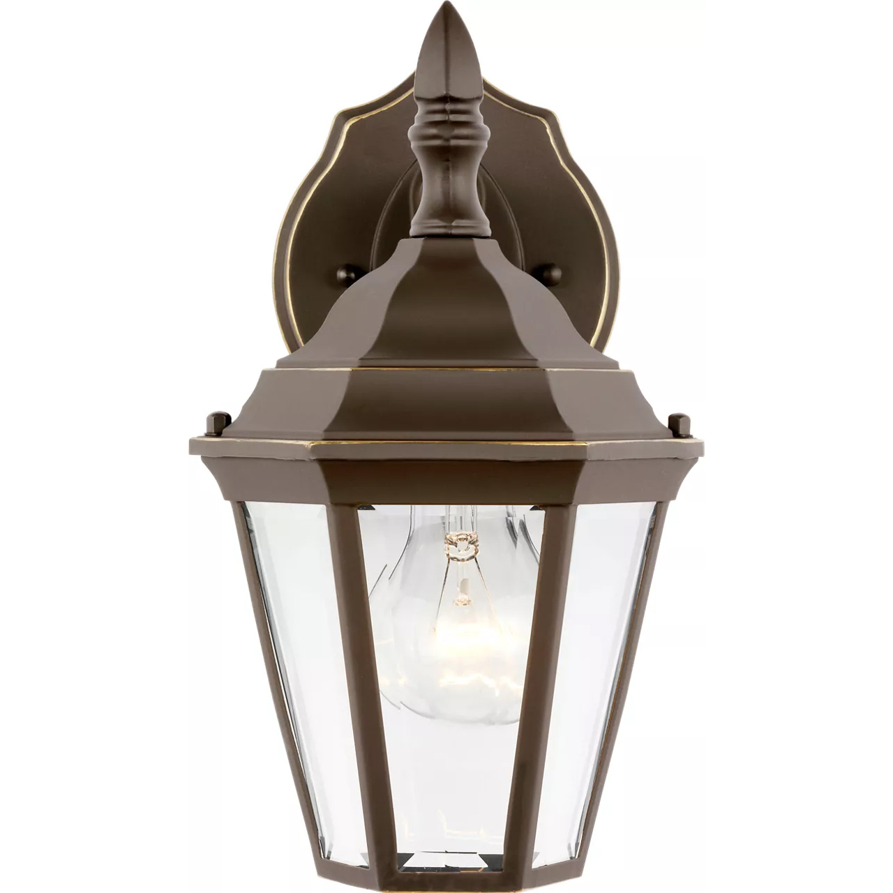 Bakersville 1 Light 11 inch Antique Bronze Outdoor Wall Lantern, Small
