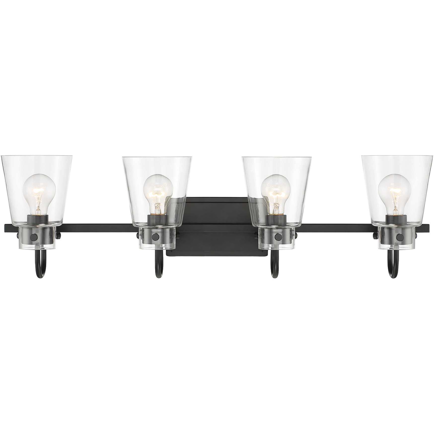 Inwood 4 Light 32 inch Matte Black Vanity Light Wall Light