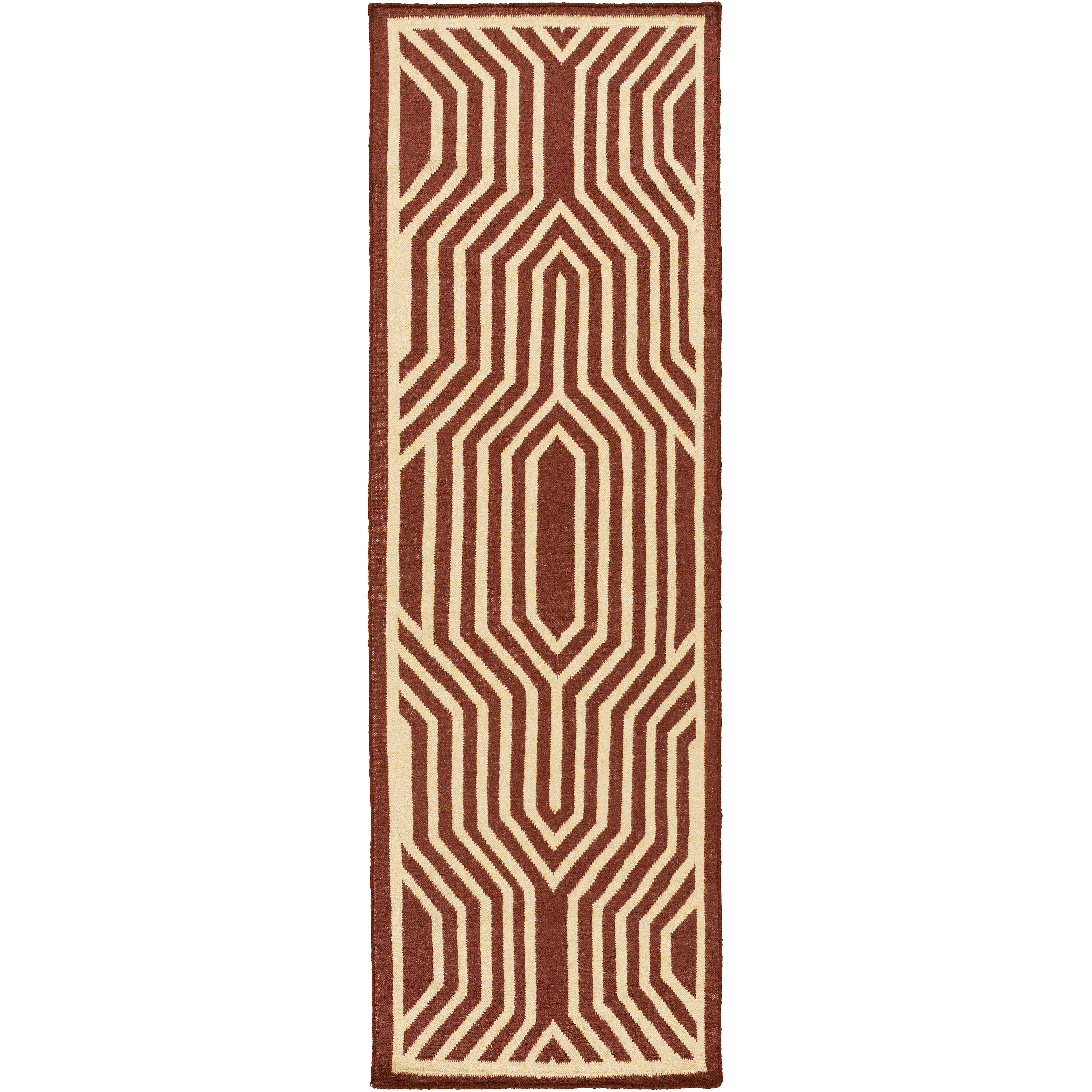 Frontier 96 X 30 inch Dark Red, Butter Rug