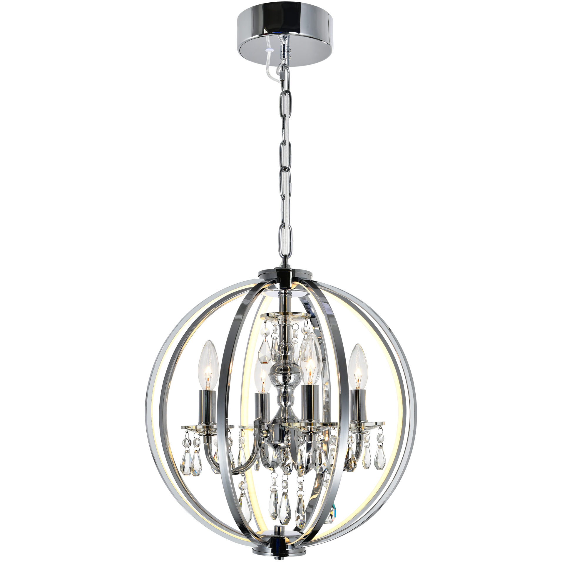 Abia LED 16 inch Chrome Up Chandelier Ceiling Light