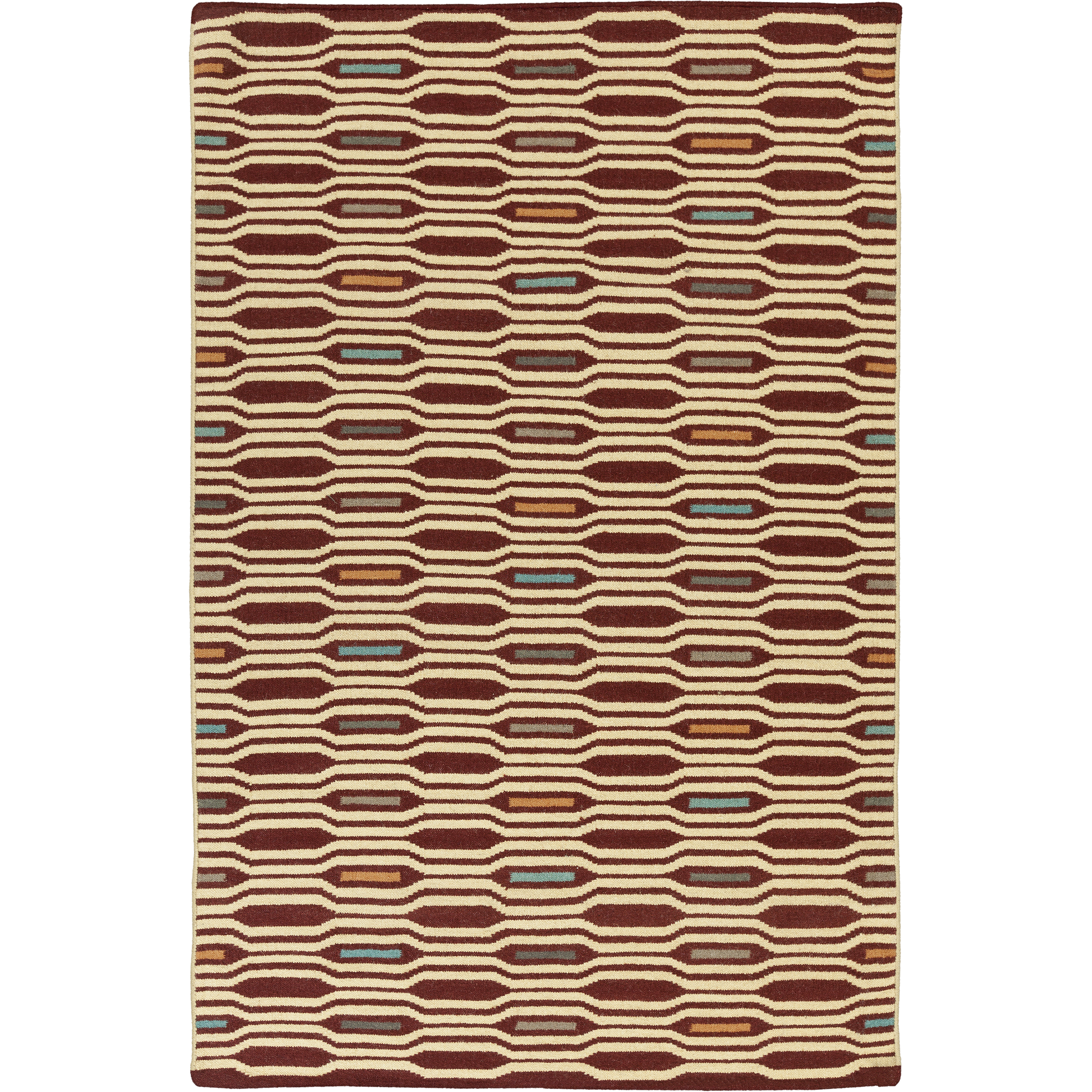 Frontier 66 X 42 inch Rust, Butter, Teal, Dark Green, Camel Rug