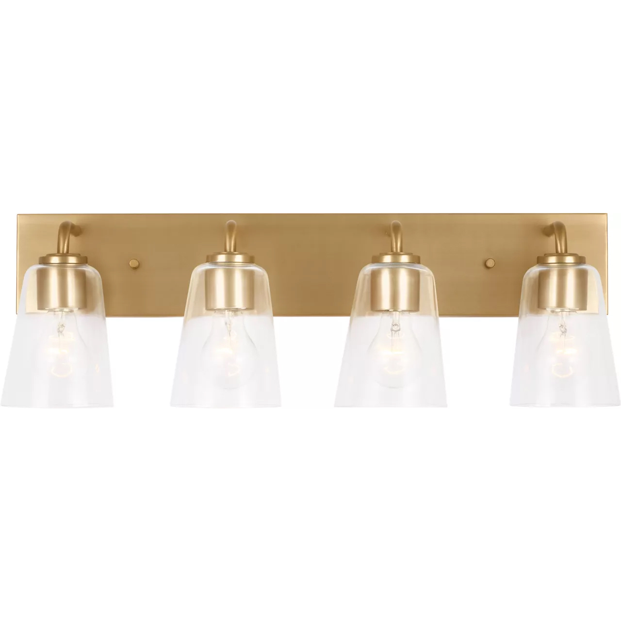 Miles 4 Light 25 inch Satin Brass Vanity Light Wall Light, Extra Large