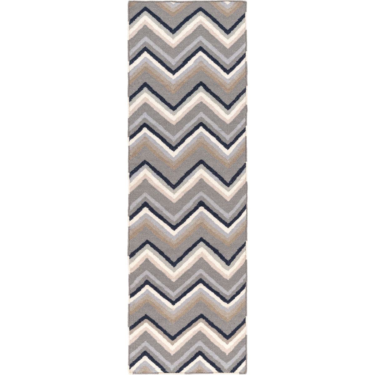 Frontier 36 X 24 inch Charcoal, Taupe, Navy, Ivory Rug