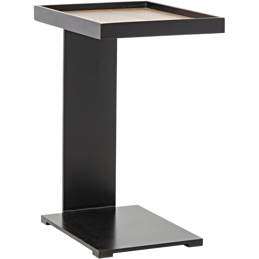 Ledge 25 X 18 inch Matte Black Side Table