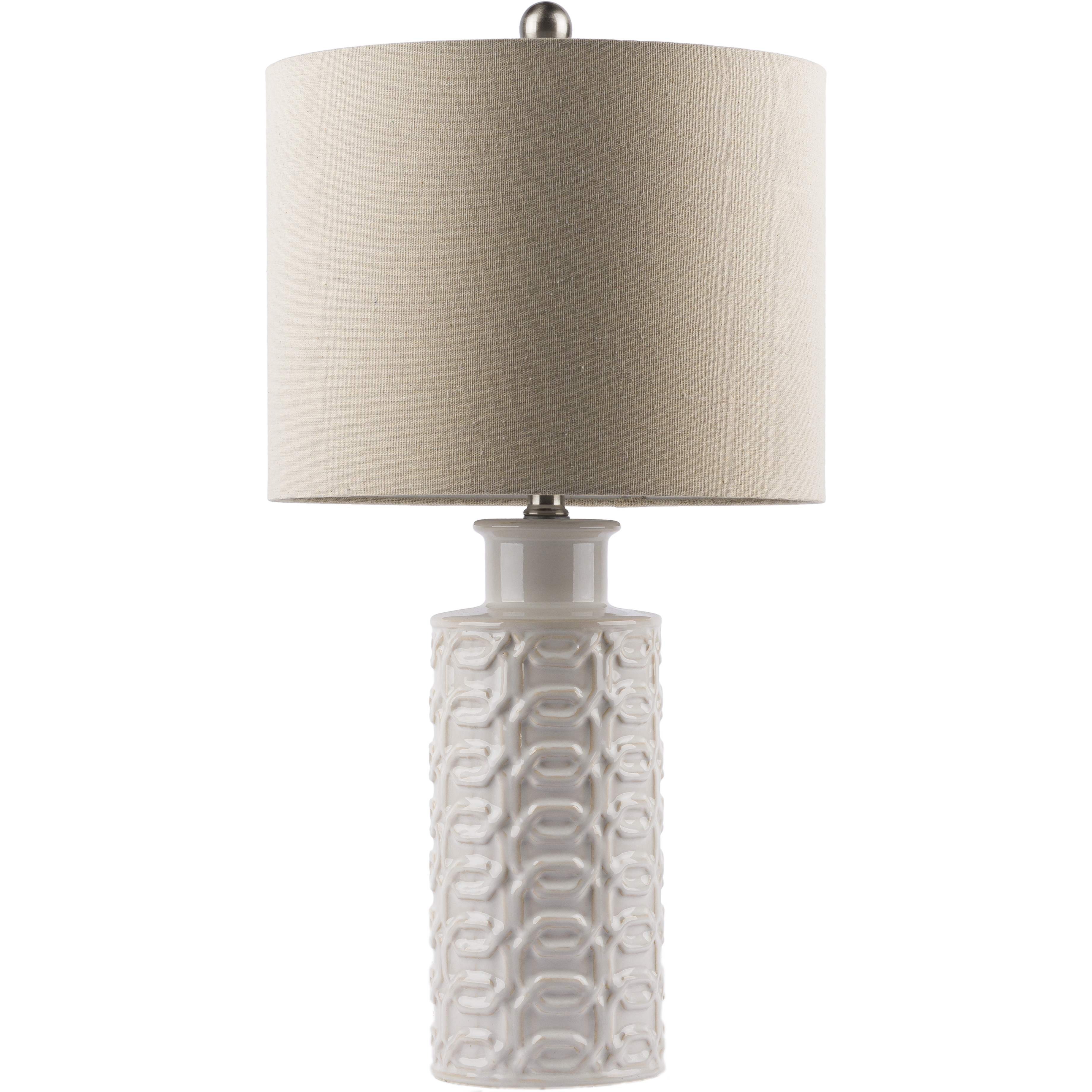 Austell 25 inch 100 watt Light Grey Table Lamp Portable Light