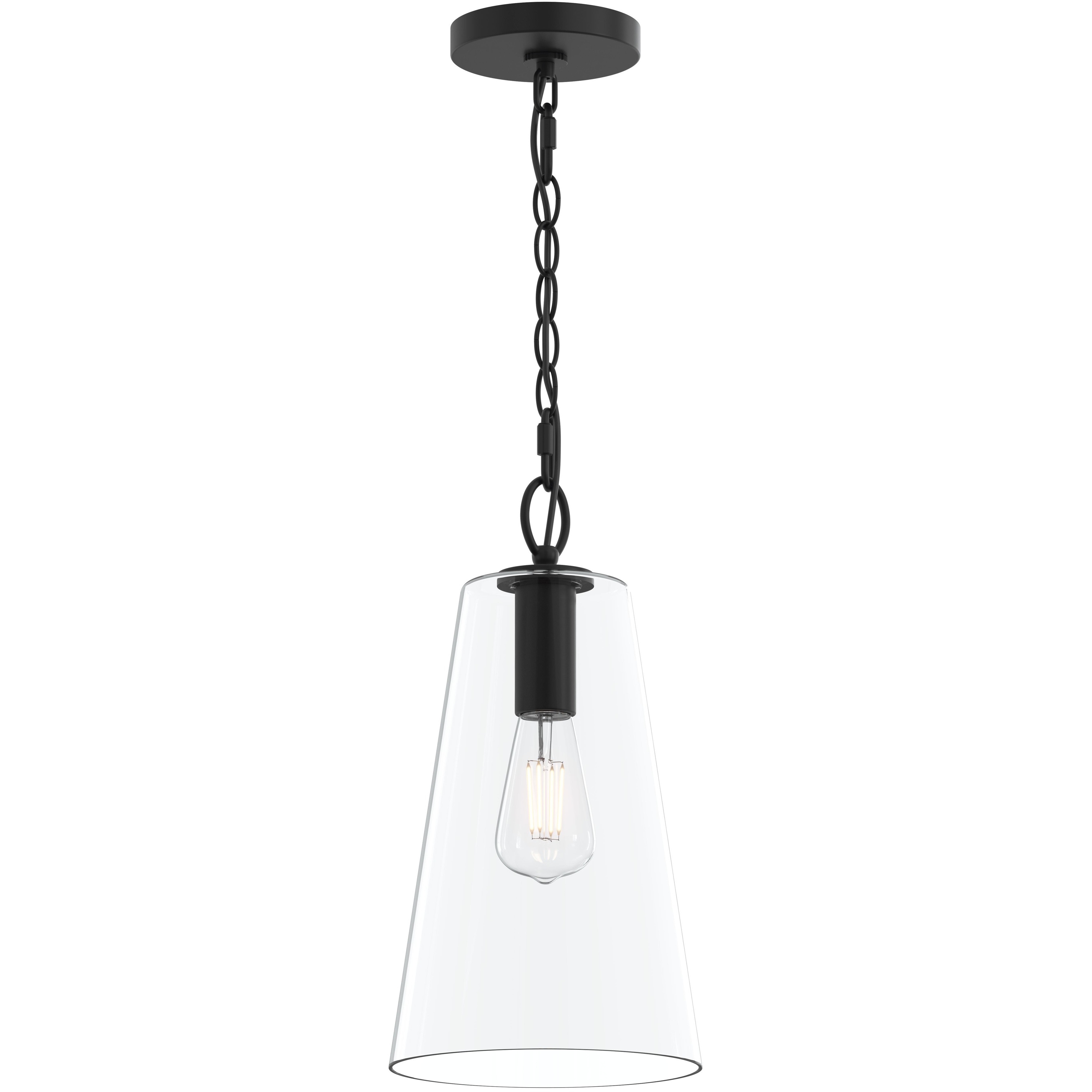 Jheni 1 Light 8 inch Matte Black Pendant Ceiling Light