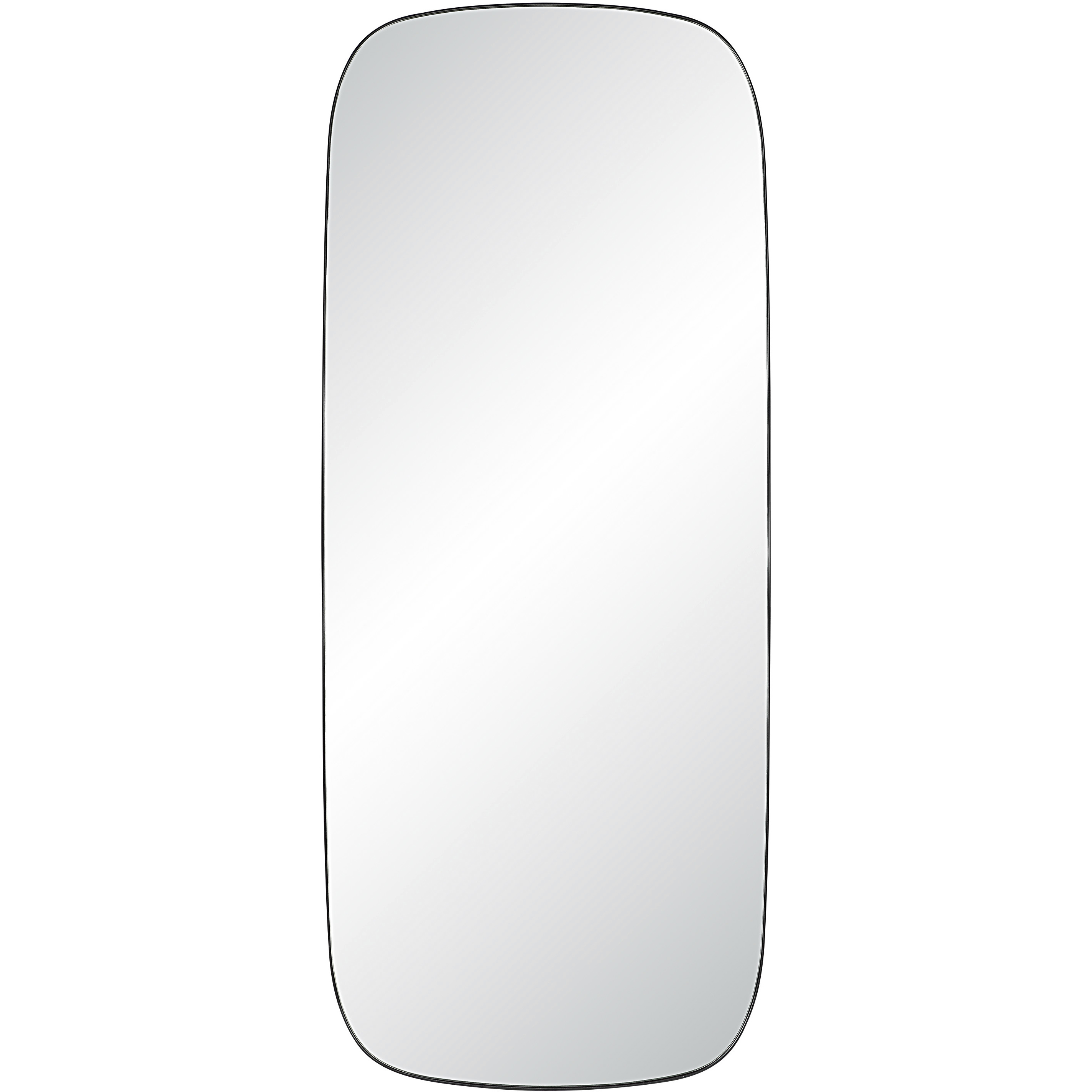Almandine 72 X 30 inch Matte Black Wall Mirror