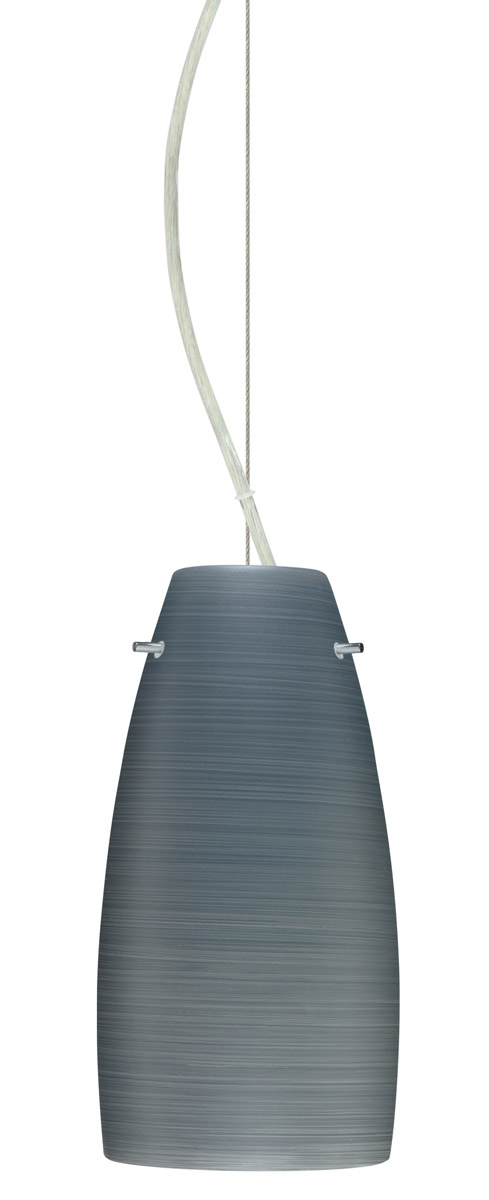 Tao 10 LED Satin Nickel Pendant Ceiling Light in Titan Glass