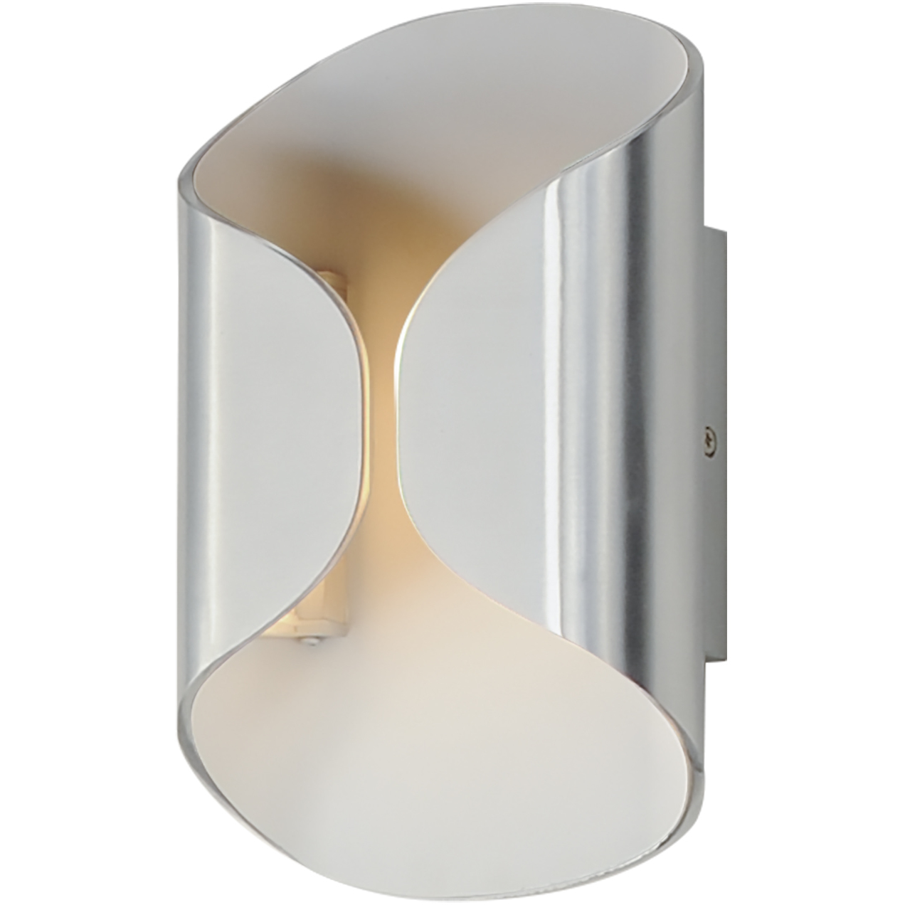 Folio LED 9.75 inch Satin Aluminum and White Outdoor Wall Mount