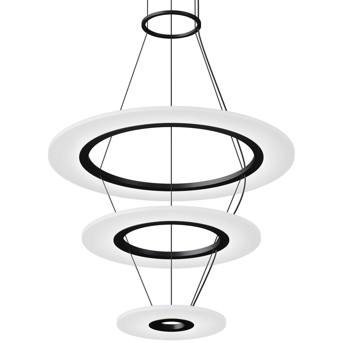 Arctic Rings LED 30.5 inch Satin Black Ring Pendant Ceiling Light