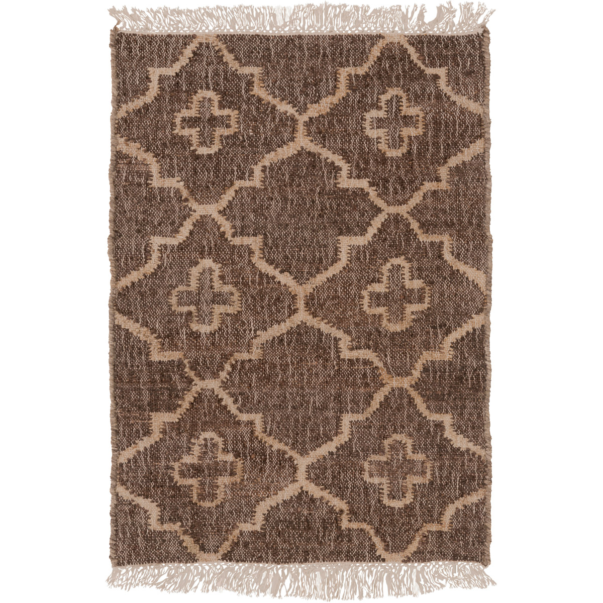 Laural 36 X 24 inch Neutral and Brown Area Rug, Jute