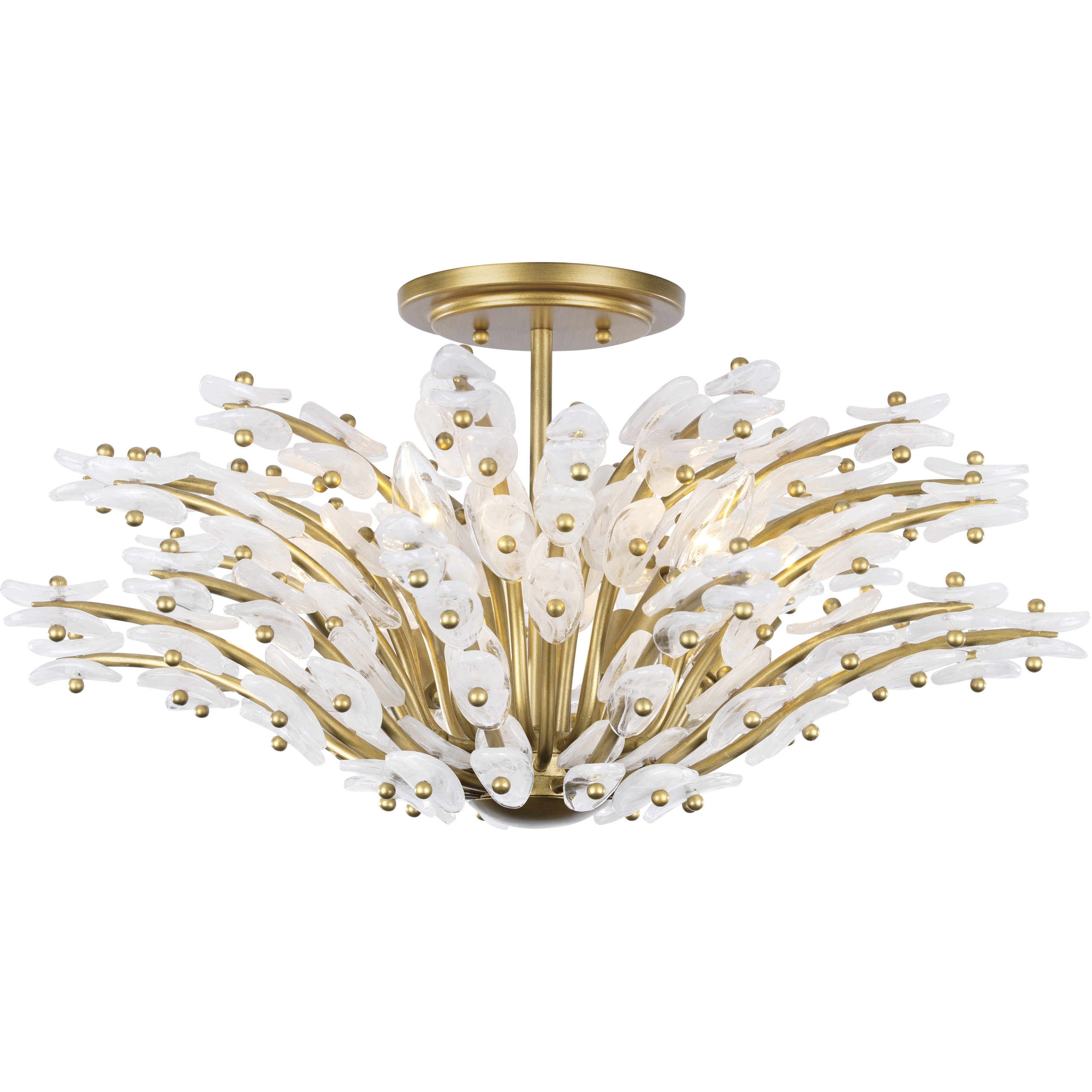 Sorra 6 Light 24 inch Painted Legacy Brass Semi-Flush Mount Ceiling Light