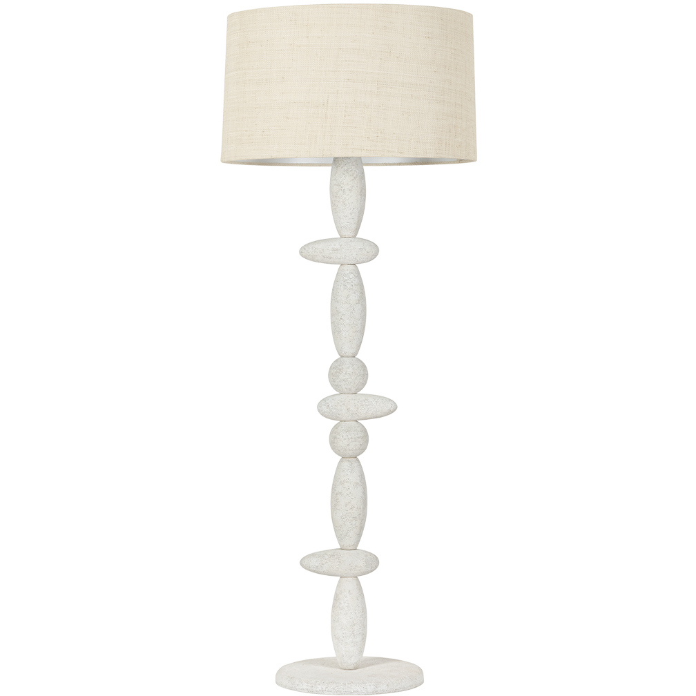 Cullen 63.5 inch 25 watt Vintage Gold Leaf/Ceramic Gypsum Clay Floor Lamp Portable Light