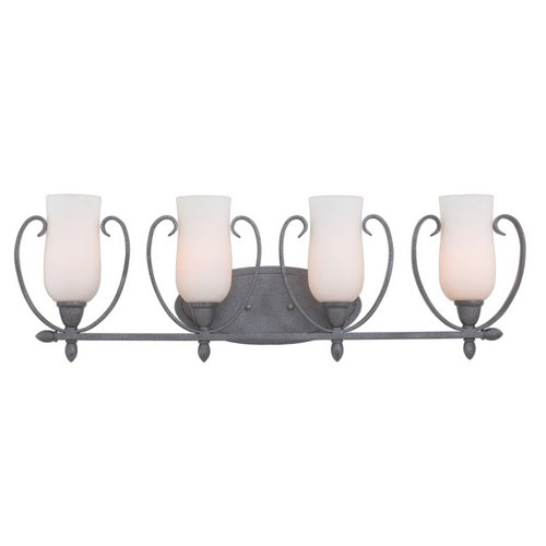 Kalco Lighting Mateo 4 Light Bath Vanity in Flecked Iron 7234FI
