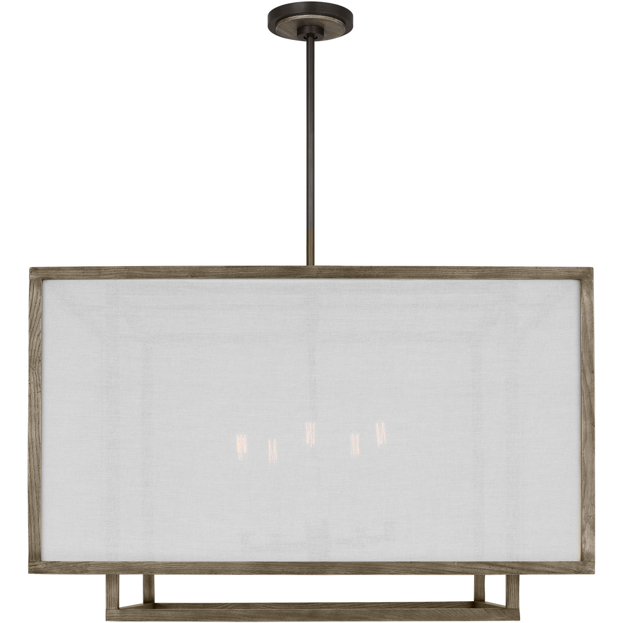 Thom Filicia Brockway 5 Light 32.25 inch Weathered Oak Wood Lantern Pendant Ceiling Light