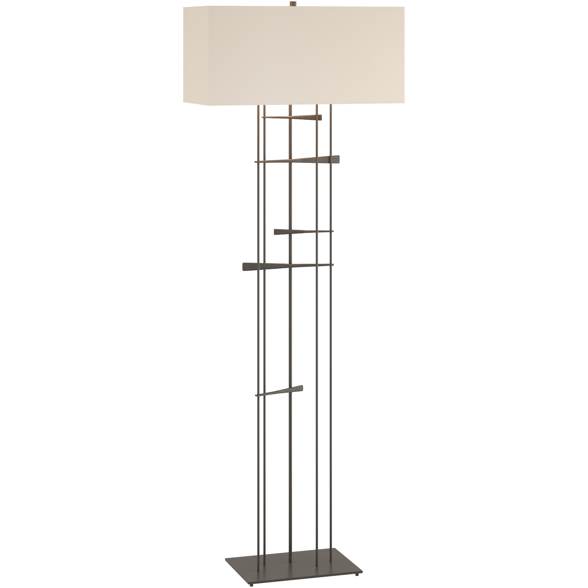Cavaletti 65.2 inch 100 watt Dark Smoke Floor Lamp Portable Light in Flax