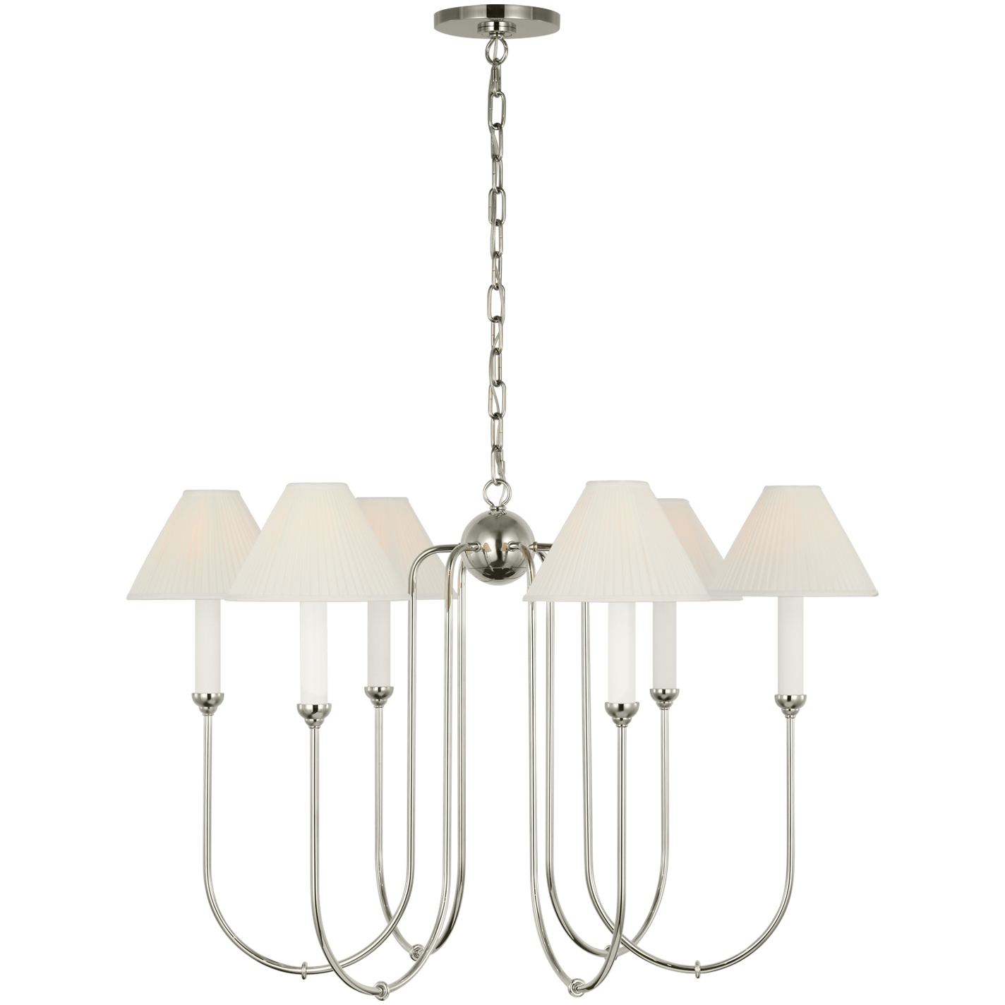 Amber Lewis Ingela LED 36 inch Polished Nickel Chandelier Ceiling Light