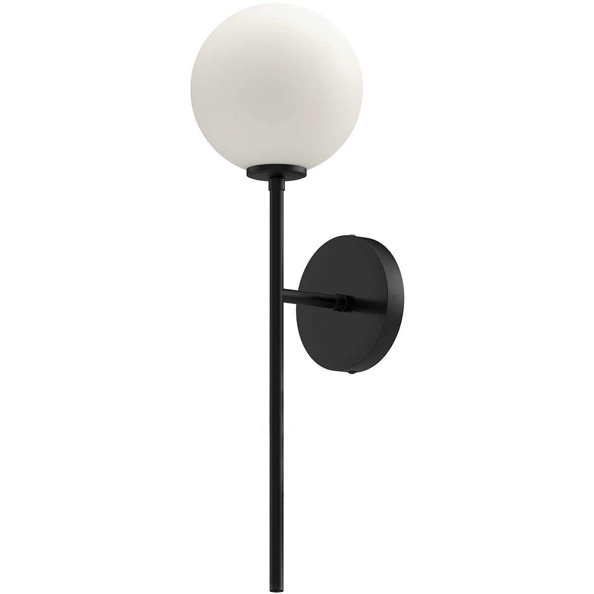 Alora Mood Cassia 1 Light 6 inch Matte Black Wall/Vanity Light Wall Light in Matte Opal Glass