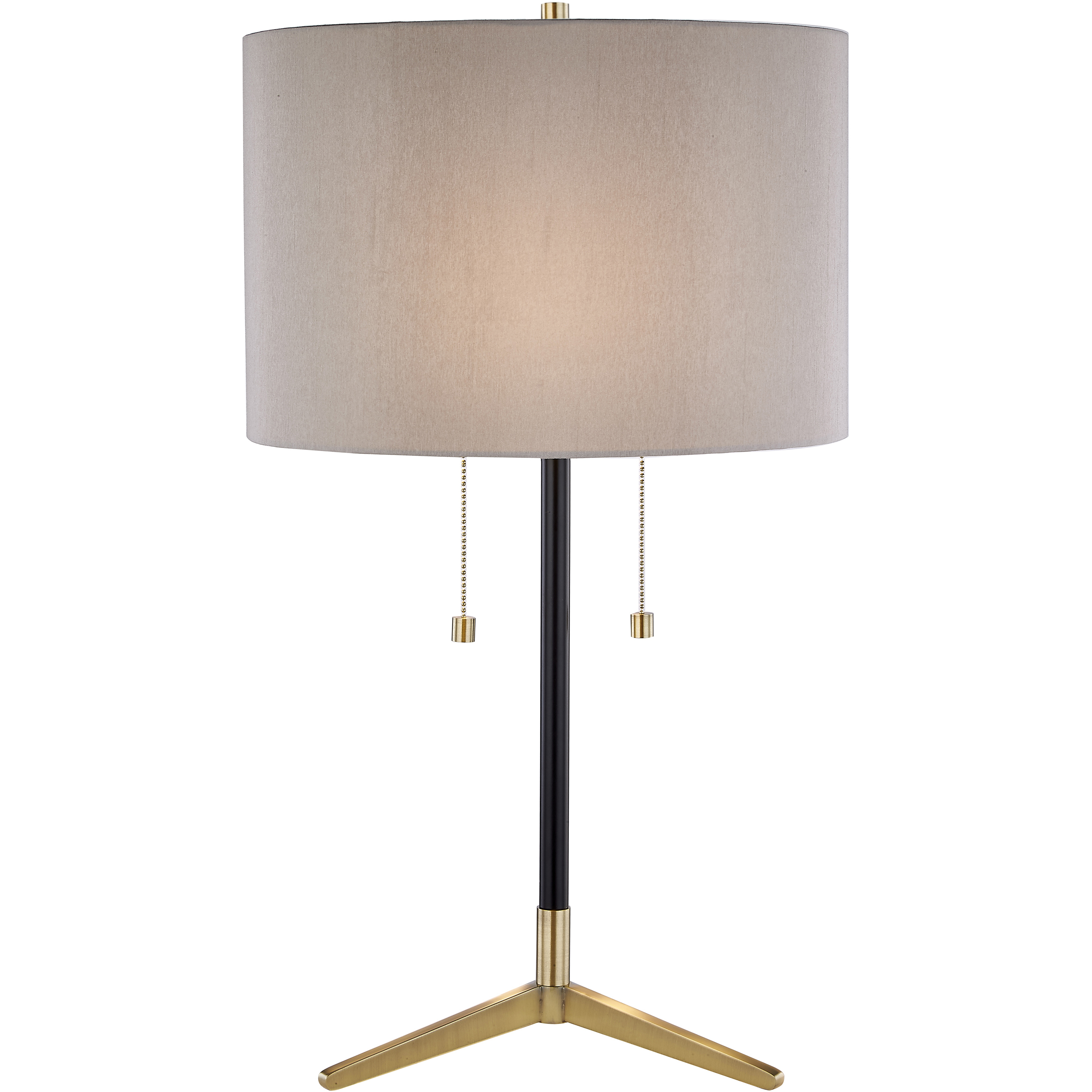 Canada 26.5 inch 100.00 watt Antique Brass and Black Table Lamp Portable Light
