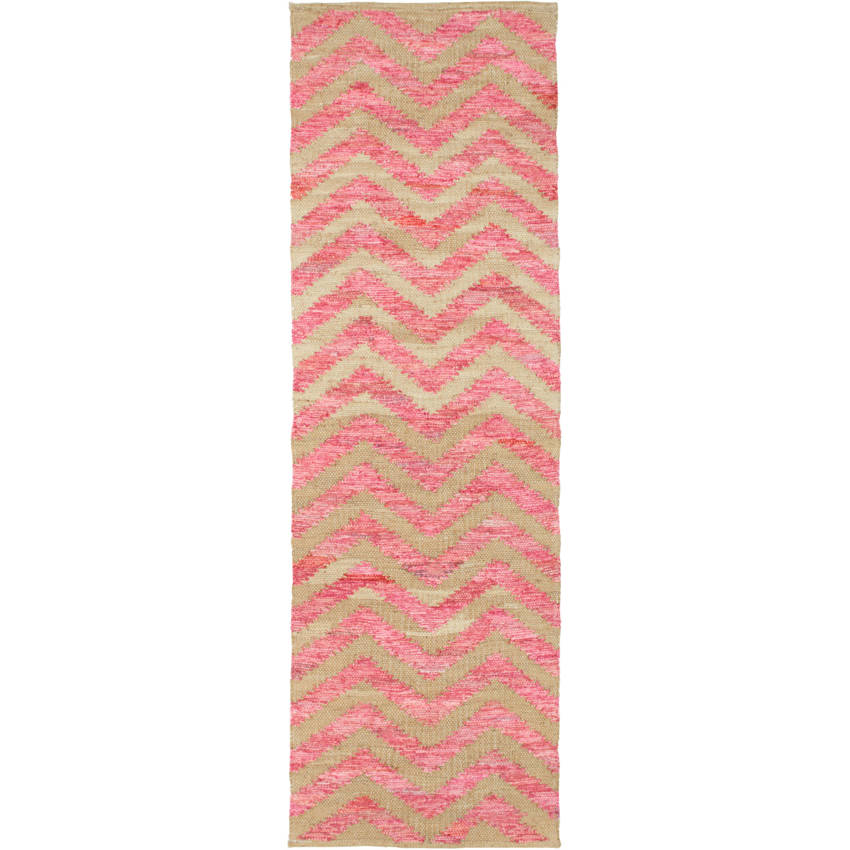 Denim 132 X 96 inch Bright Pink, Cream Rug