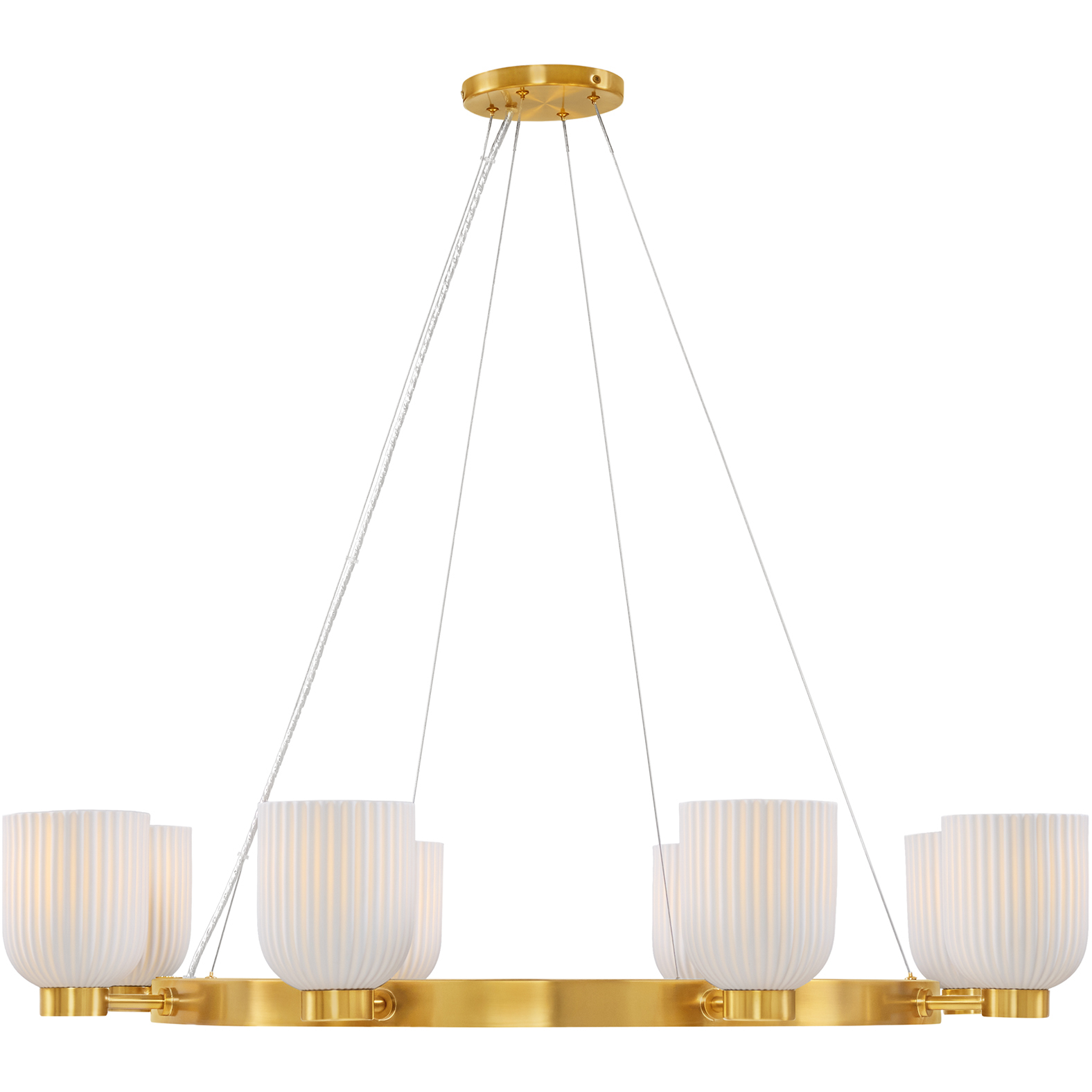 Isla Blanca 8 Light 40 inch Warm Brass Chandelier Ceiling Light