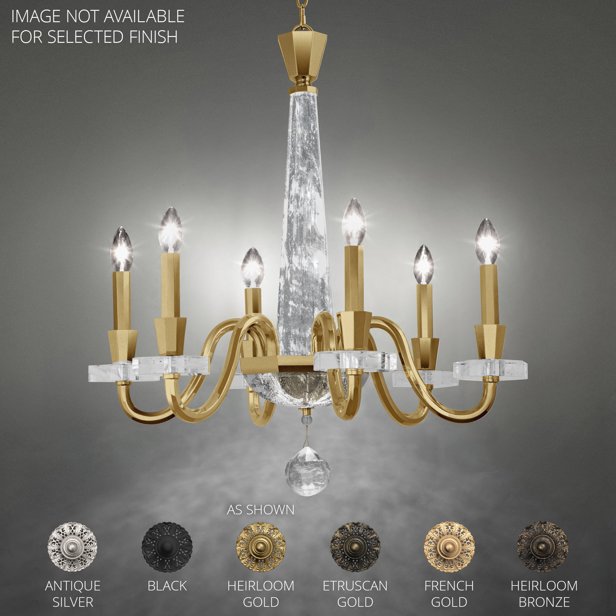 Signature Amadeus 6 Light 27 inch Heirloom Bronze Chandelier Ceiling Light, Schonbek Signature