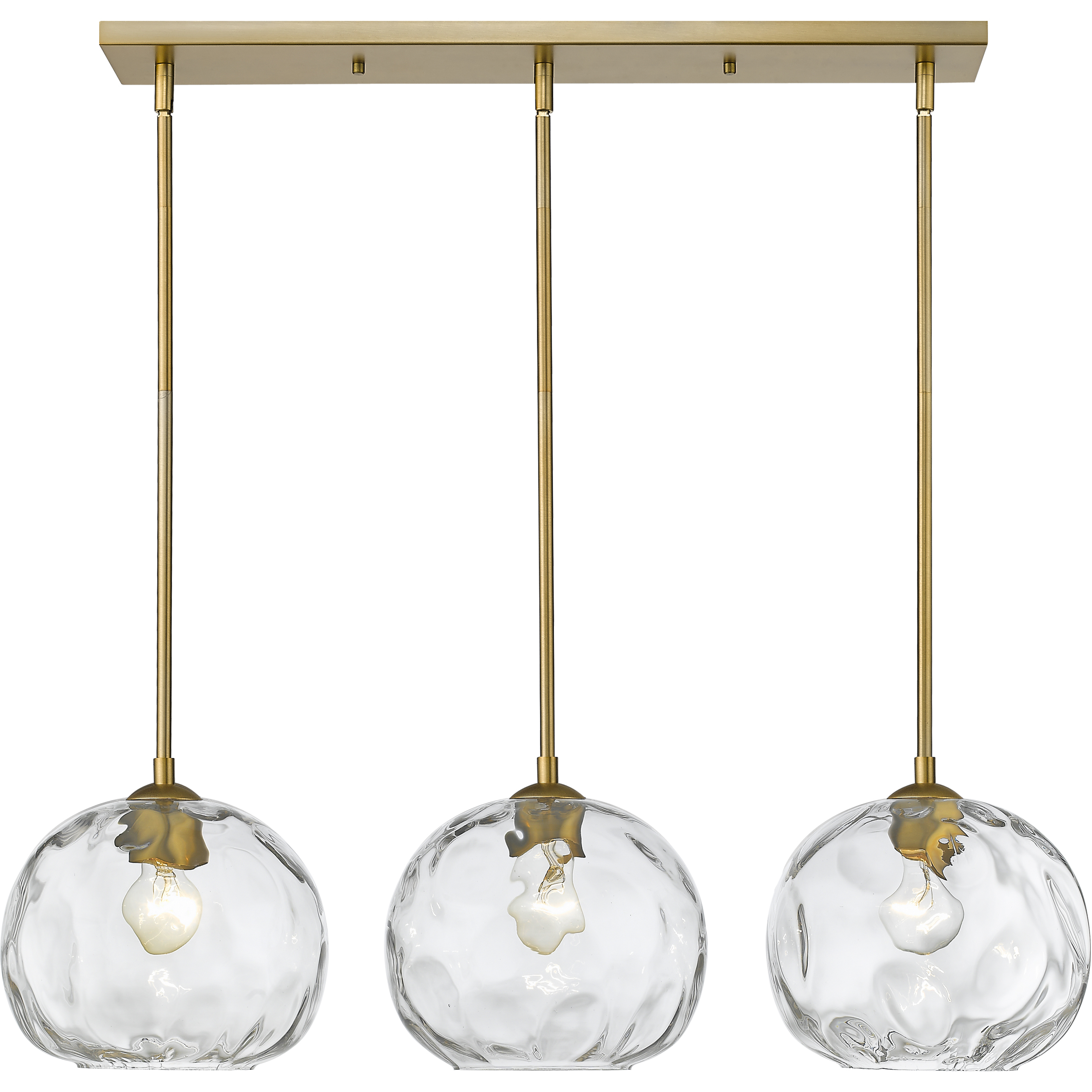 Chloe 3 Light 36 inch Olde Brass Linear Chandelier Ceiling Light