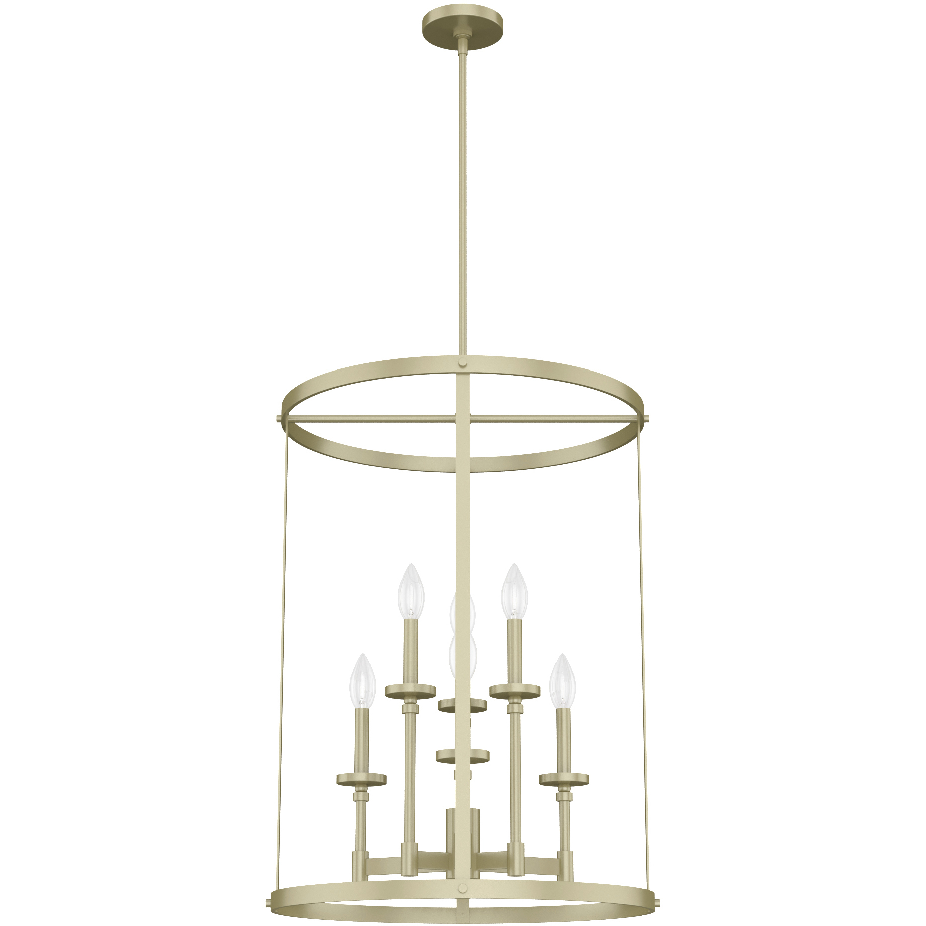 Briargrove 6 Light 21.75 inch Painted Modern Brass Foyer Pendant Ceiling Light, Large