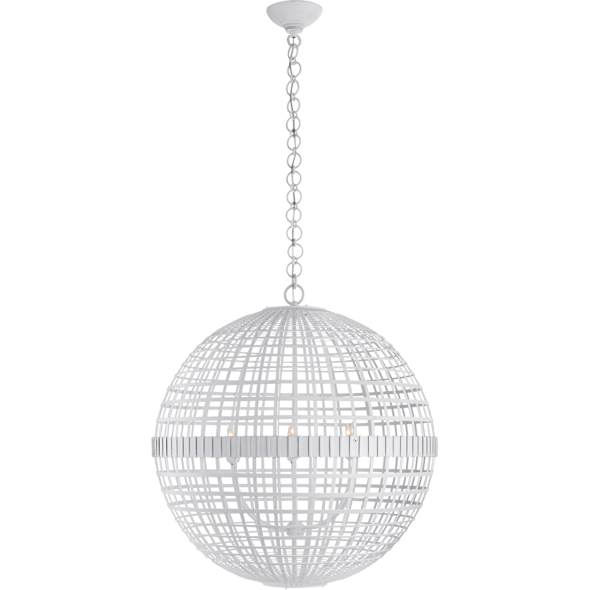AERIN Mill 6 Light 30 inch Plaster White Globe Lantern Pendant Ceiling Light, Large