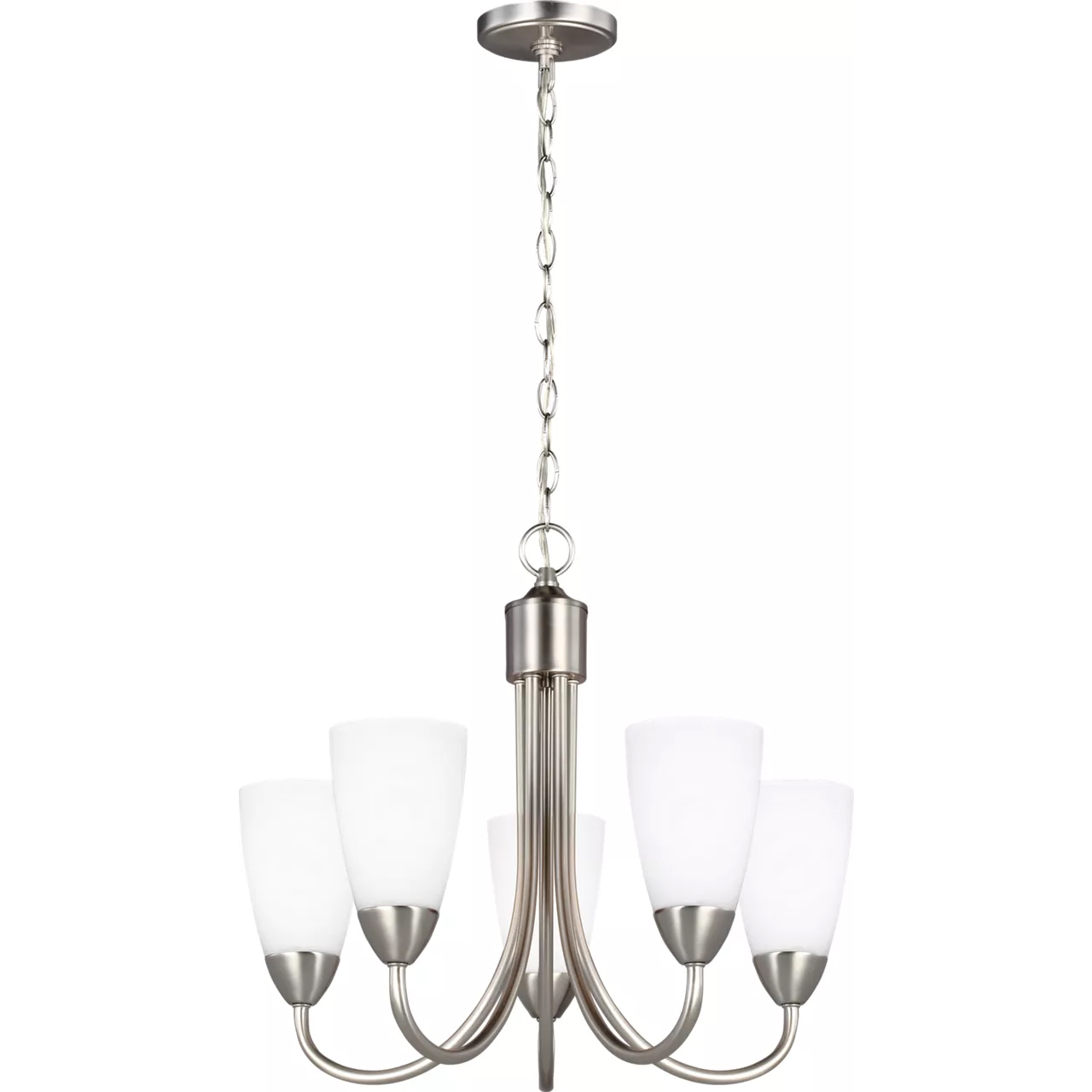 Seville 5 Light 21 inch Brushed Nickel Chandelier Ceiling Light
