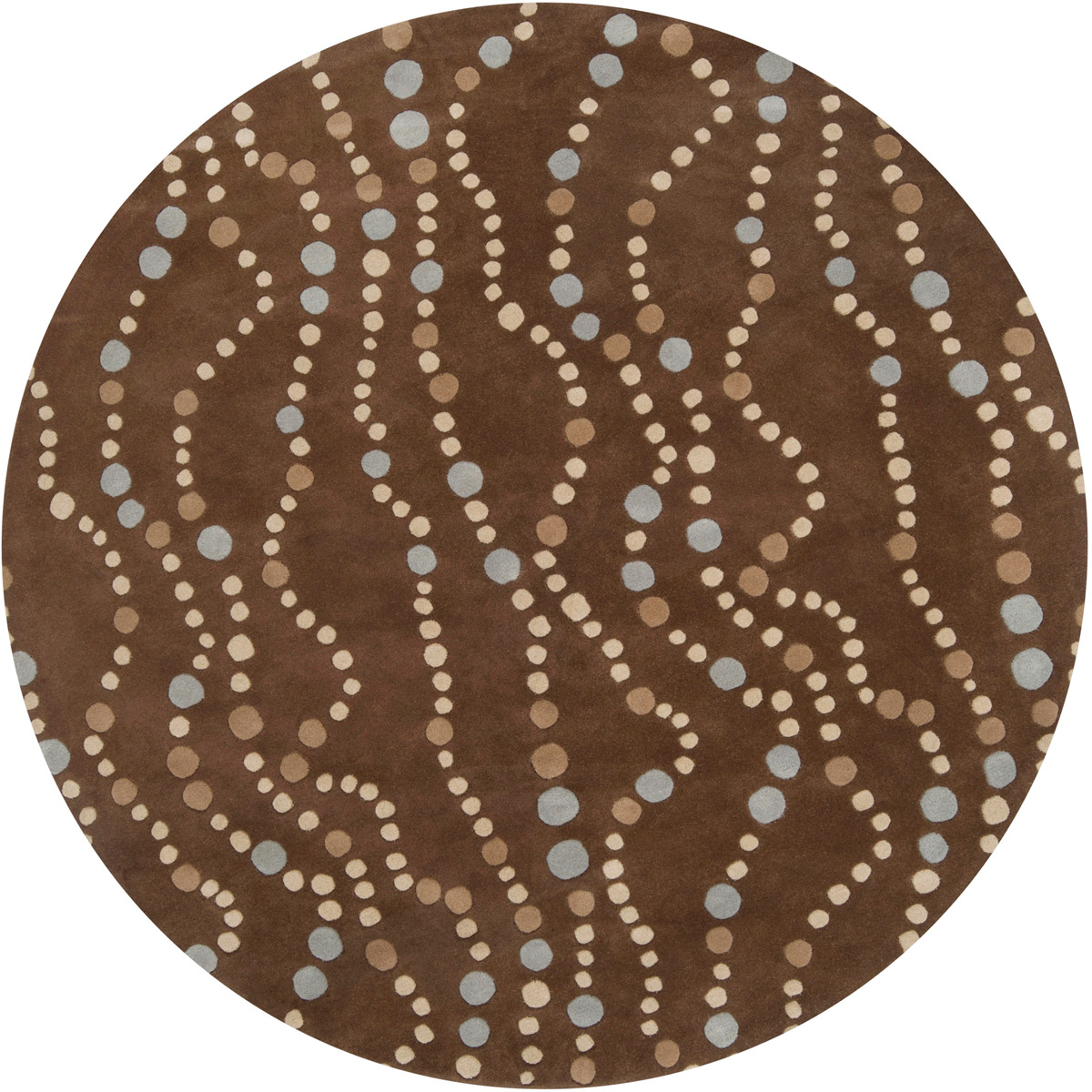 Forum 117 X 117 inch Dark Brown, Khaki, Tan, Light Gray Rug