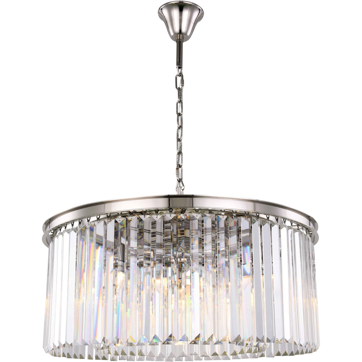Sydney 8 Light 31.5 inch Polished Nickel Chandelier Ceiling Light in Clear, Urban Classic