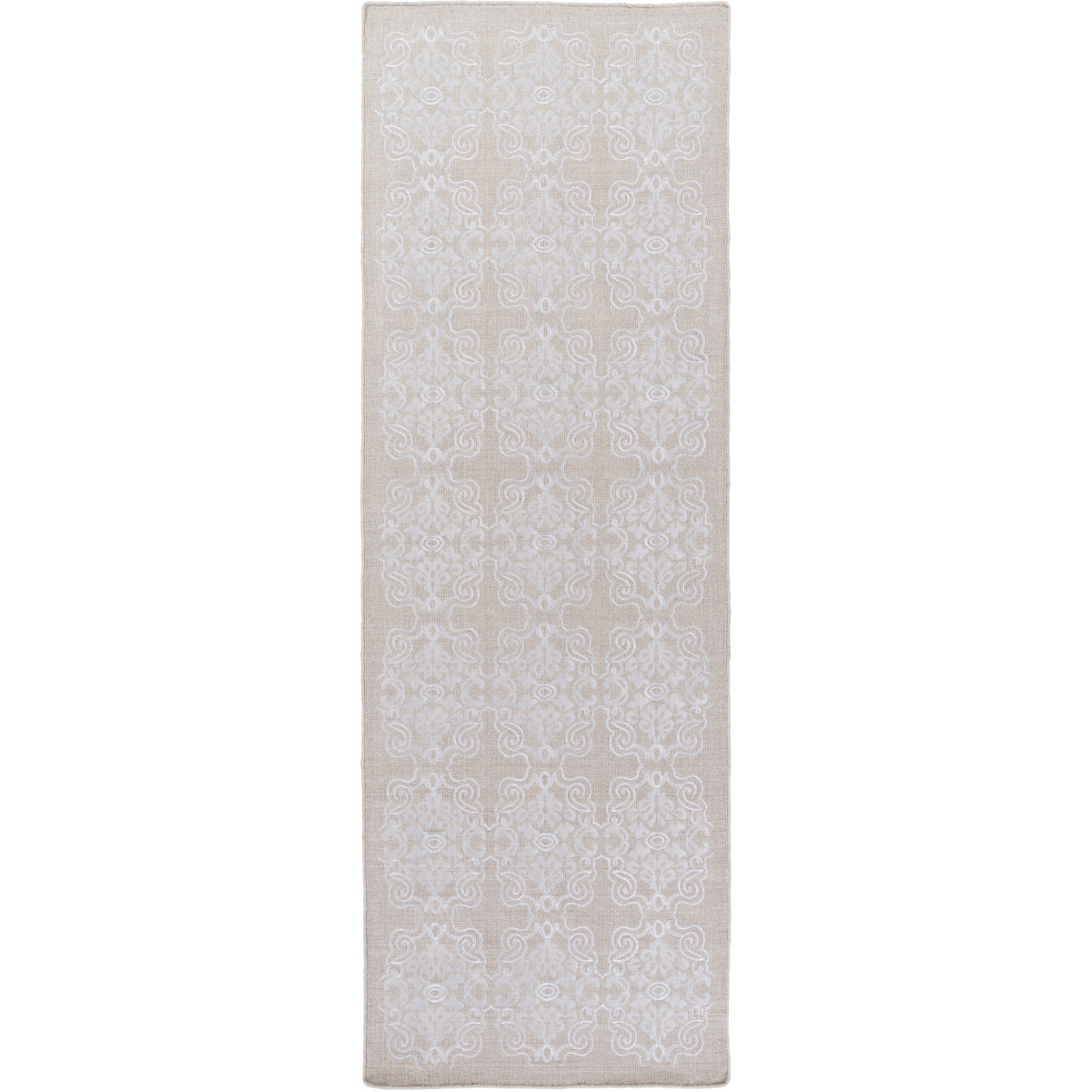 Adeline 156 X 108 inch Gray Area Rug, Wool, Viscose, and Cotton