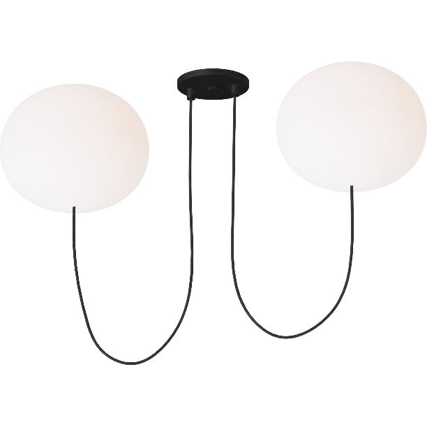 Peter Bristol Helium 2 Light 32.1 inch Matte Black Chandelier Ceiling Light