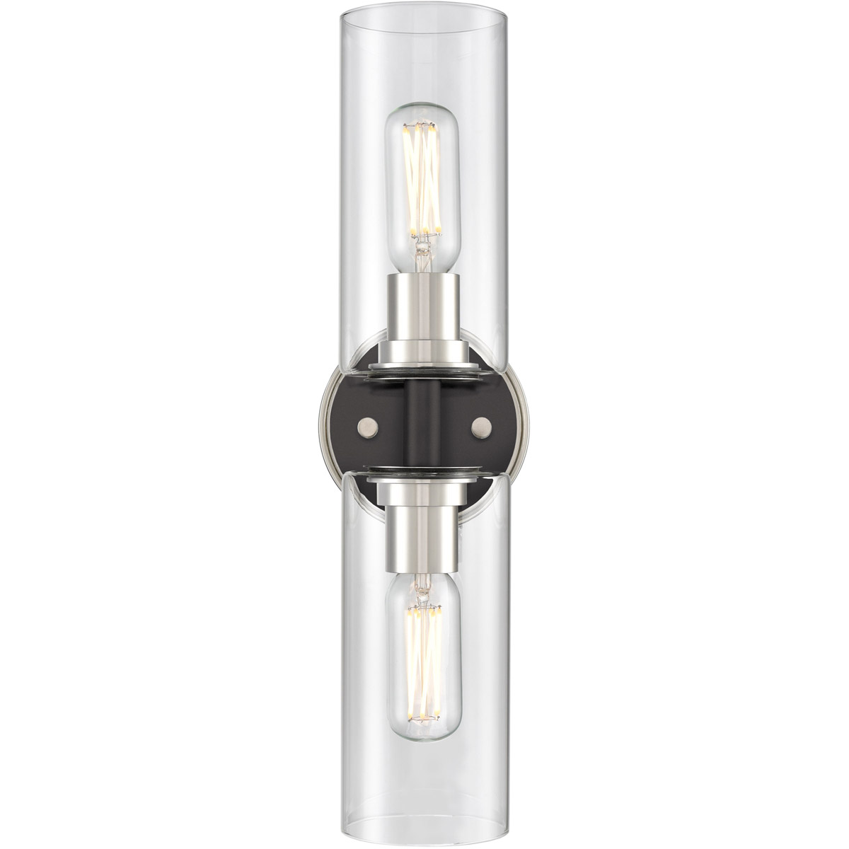Barker 2 Light 18.75 inch Satin Nickel And Graphite Bath Vanity Wall Light