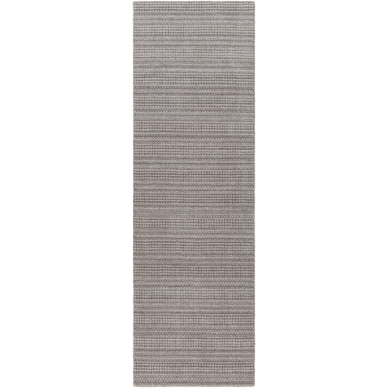 Hickory 96 X 30 inch Dark Brown/Beige/Gray/Charcoal Rug