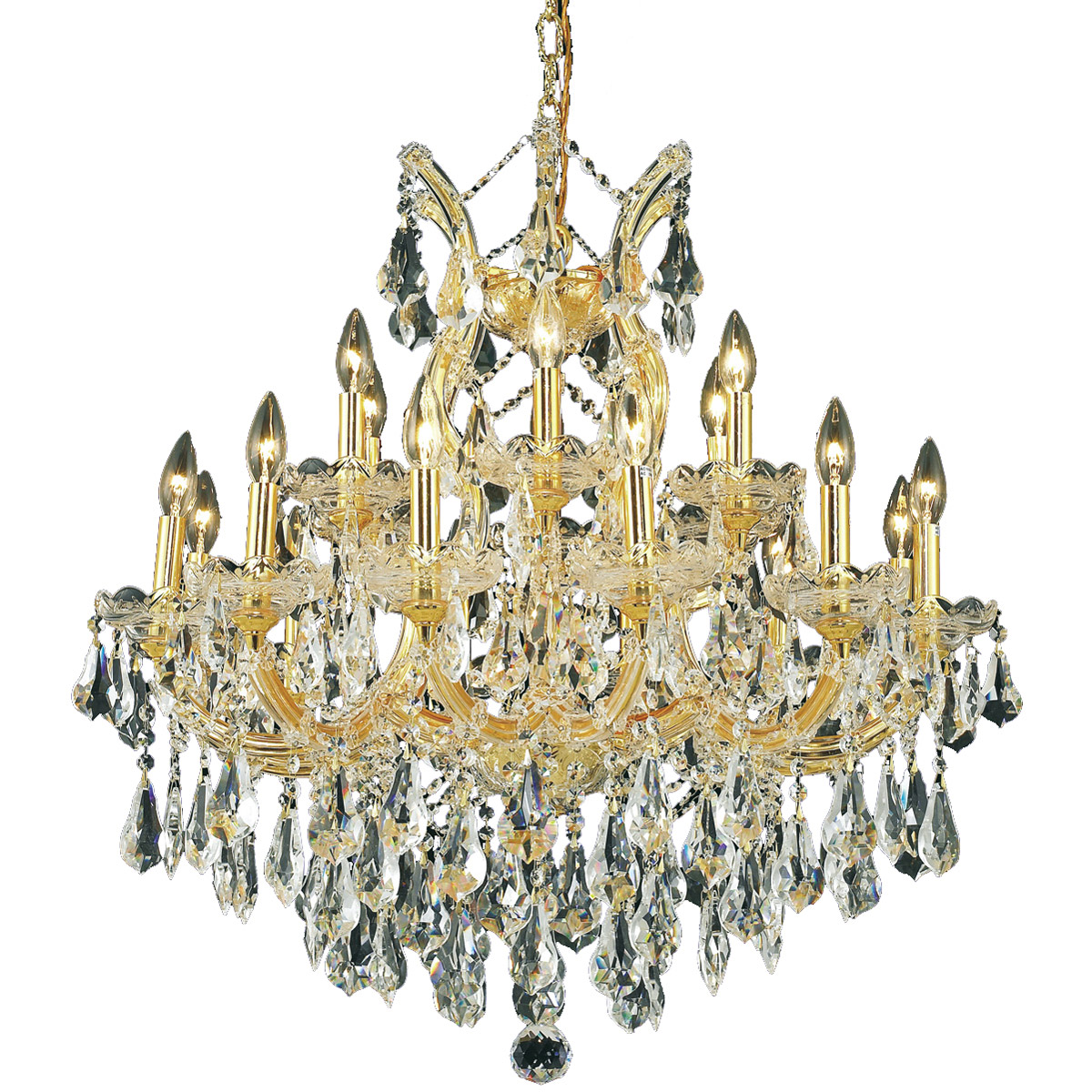 Maria Theresa 19 Light 30 inch Gold Dining Chandelier Ceiling Light in Clear