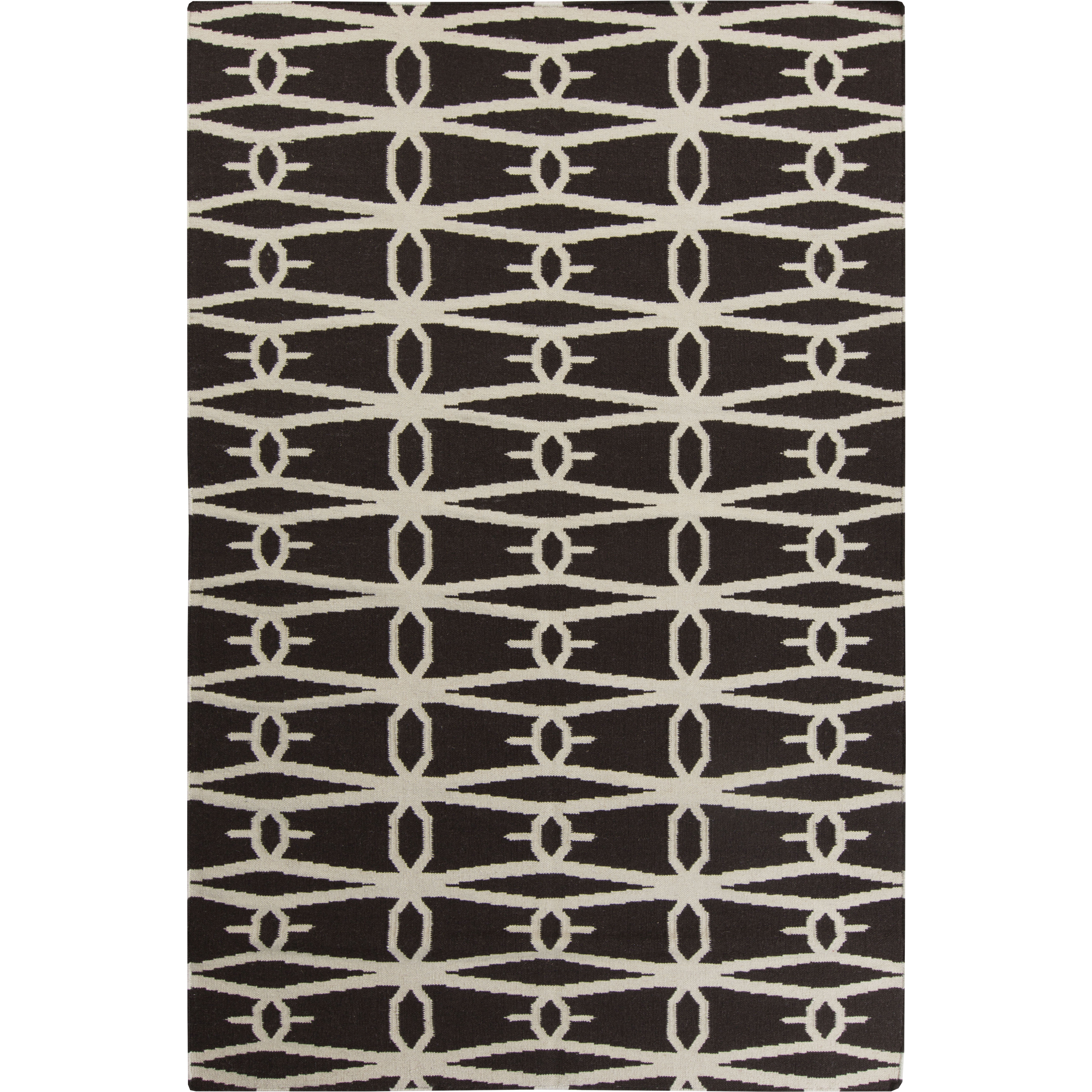 Fallon 132 X 96 inch Dark Brown, Beige Rug
