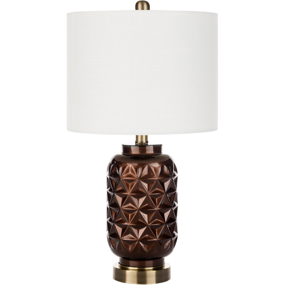 Jet 20 inch 60 watt Dark Brown/Ivory Table Lighting Portable Light