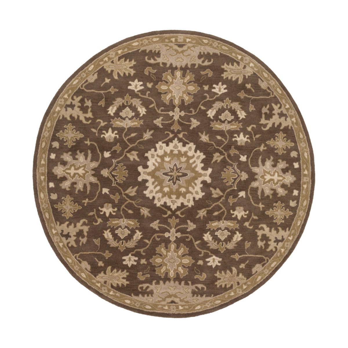 Caesar 48 inch Brown and Brown Area Rug, Wool