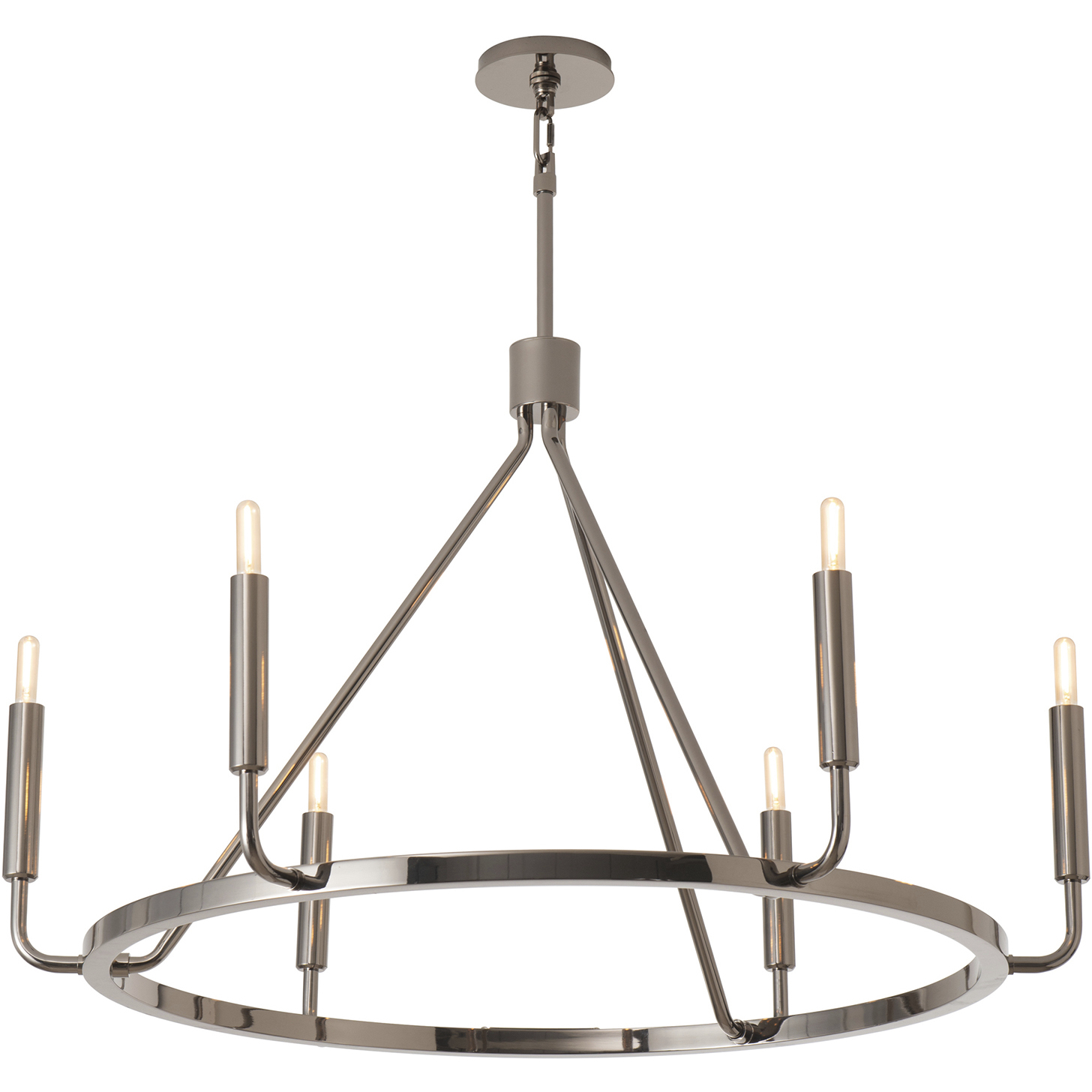 Mavisten Edition Carbonia LED 37.5 inch Black Chrome Chandelier Ceiling Light