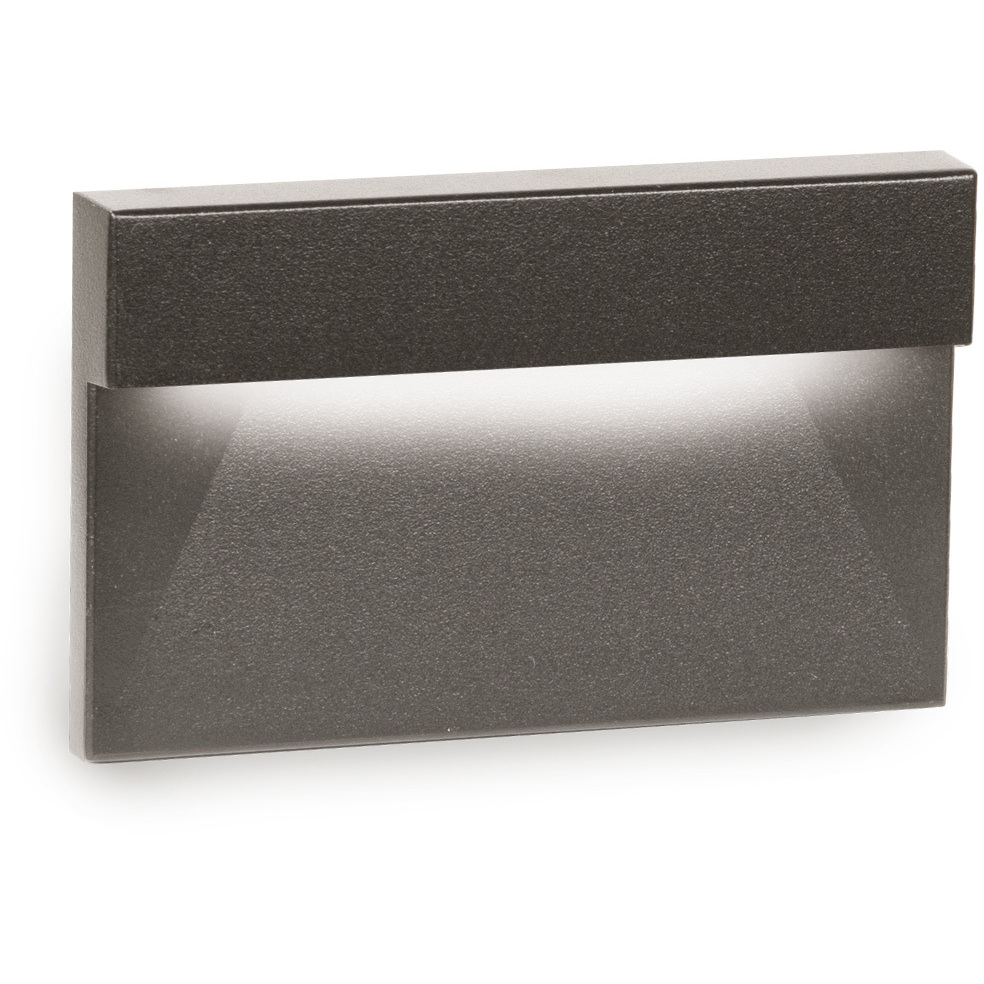 LEDme Step and Wall Lights 277 3 watt Bronze On Aluminum Step Light in Amber