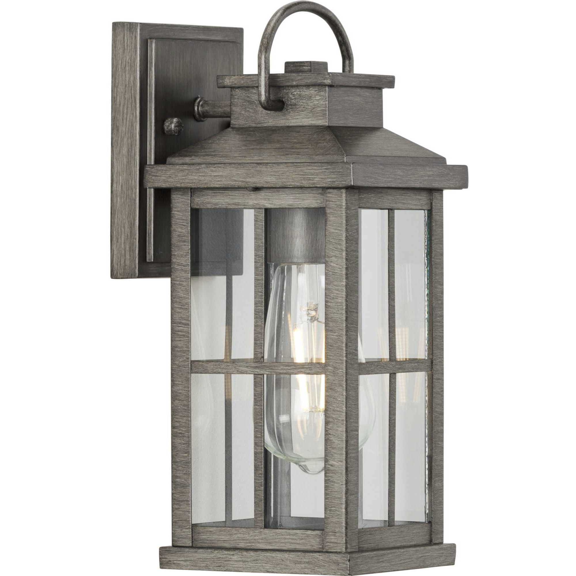 Williamston 1 Light 12 inch Antique Pewter Outdoor Wall Lantern, Small