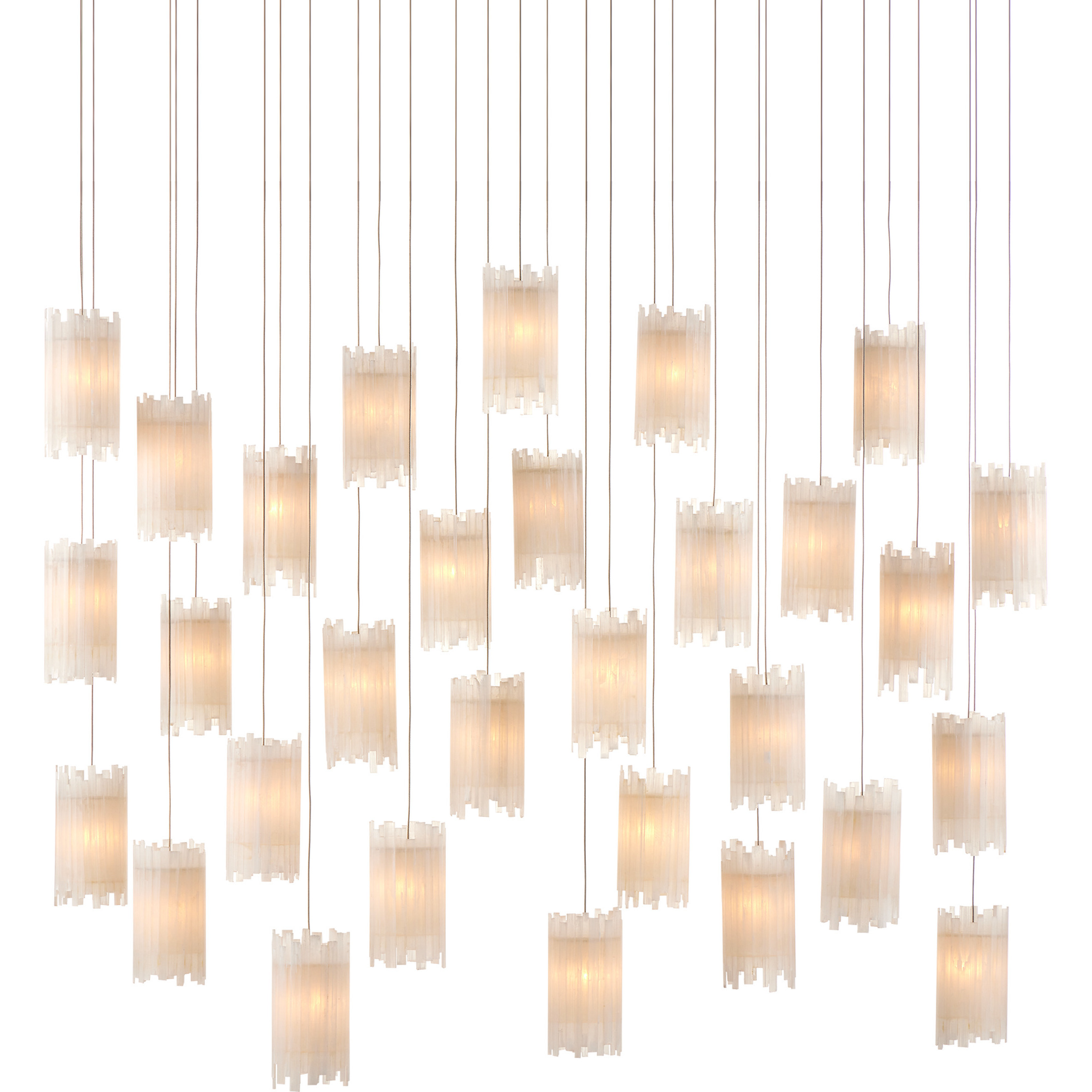 Escenia 30 Light 54 inch Silver Multi-Drop Pendant Ceiling Light