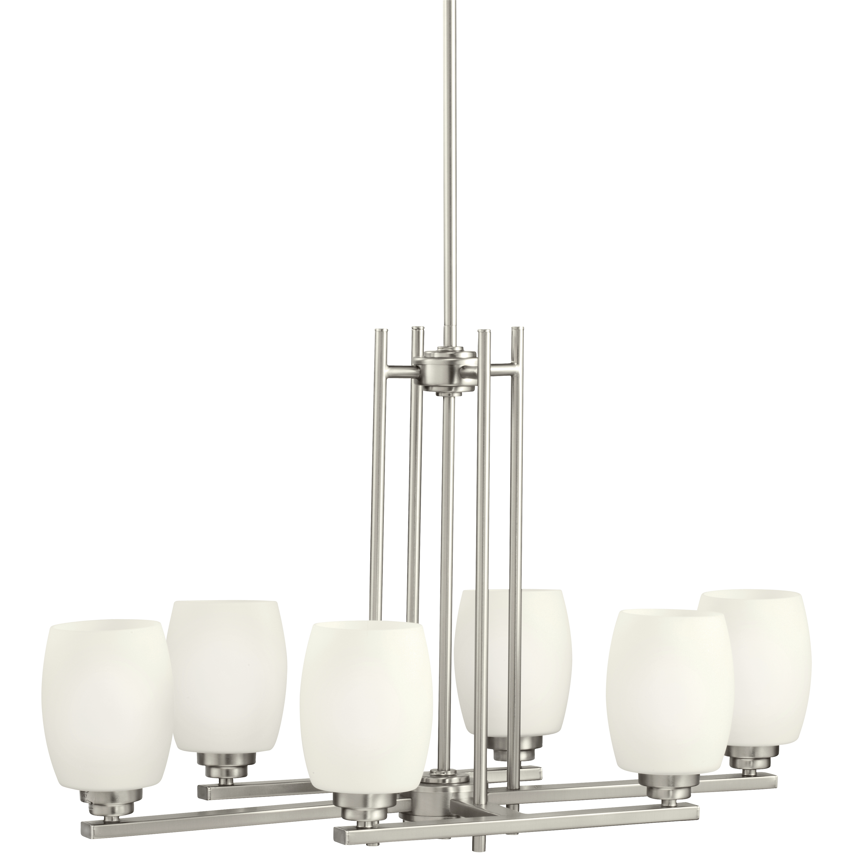 Eileen LED 16 inch Brushed Nickel Chandelier Linear (Double) Ceiling Light, Double