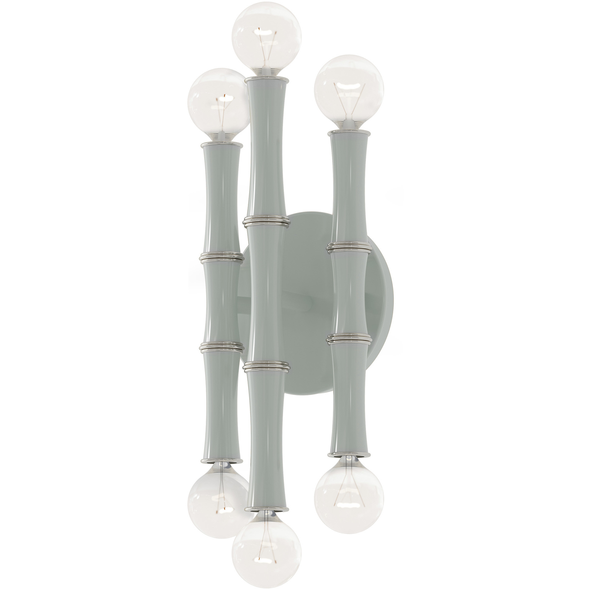 Robert Abbey Kane 6 Light 5.25 inch Celadon with Polished Nickel Wall Sconce Wall Light CL76 - Open Box