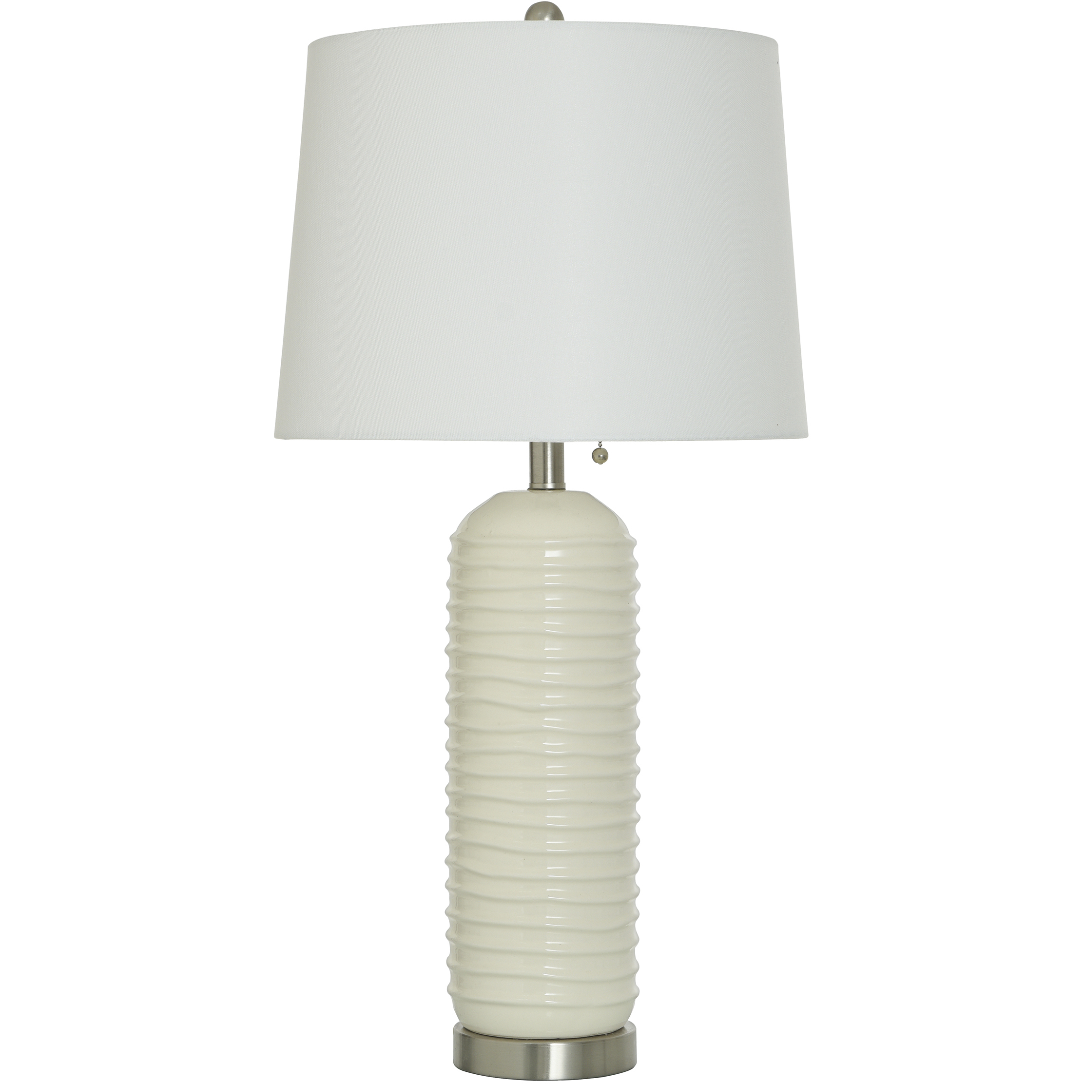 Alba 30 inch 100.00 watt Cream and Nickel Table Lamp Portable Light