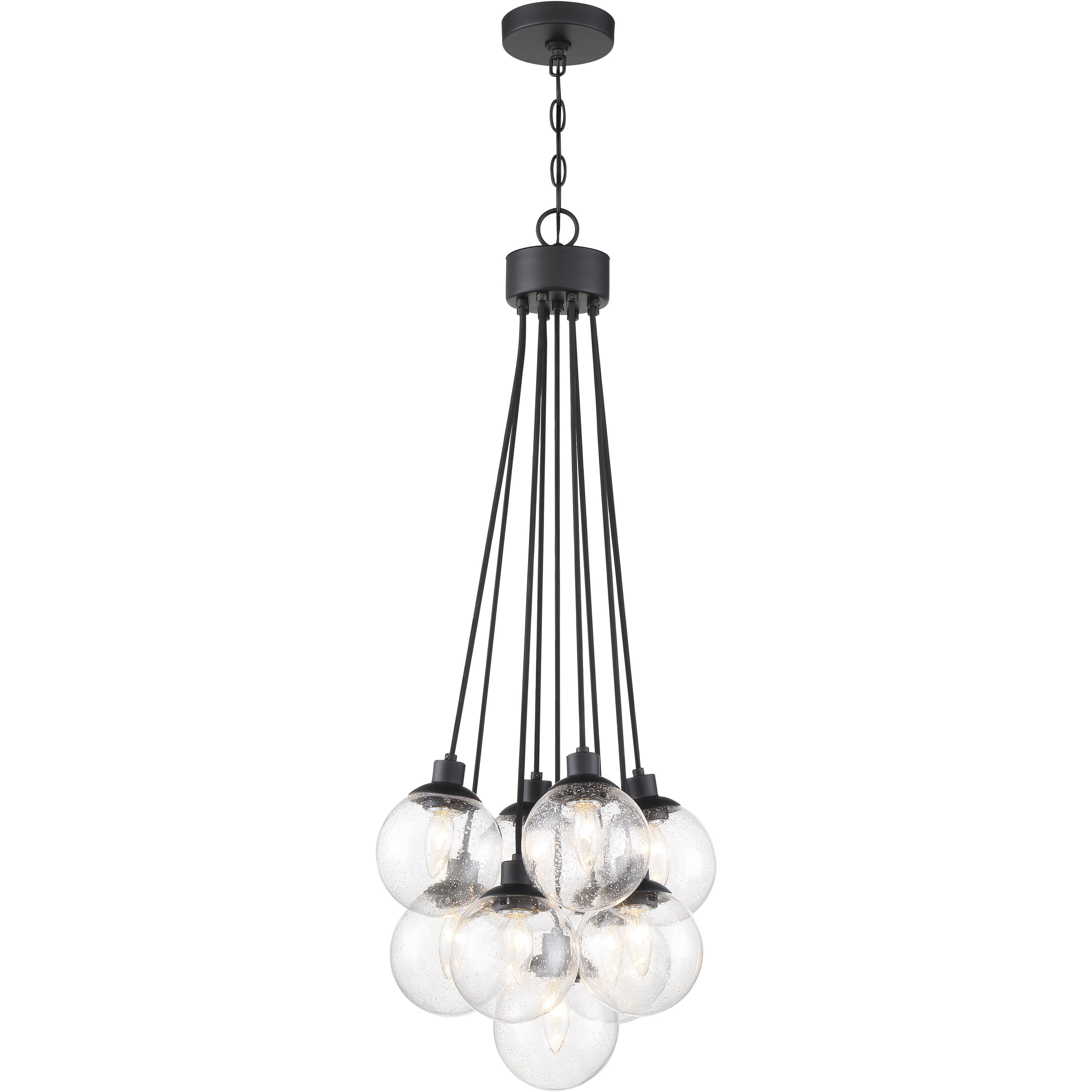 Neighborhood Que 9 Light 16.25 inch Flat Black Pendant Ceiling Light